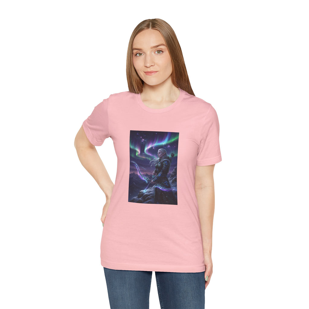 Frost Elf Archer T-Shirt  | Epic Cosmic Fantasy Art T-Shirt