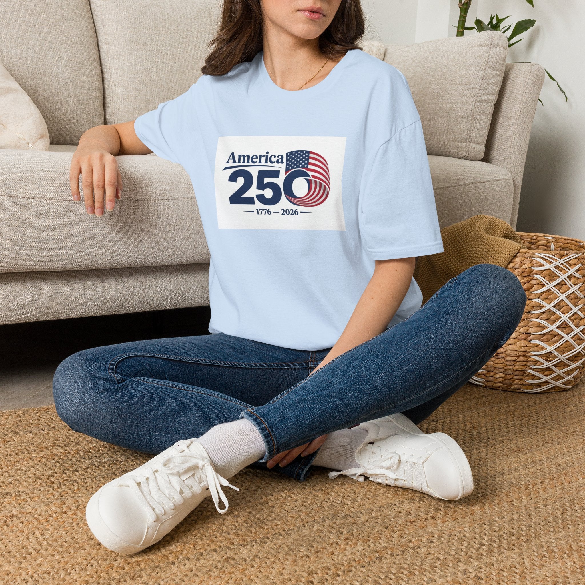 America 250 1776-2026 T-Shirt | Bicentennial Style Flag Graphic