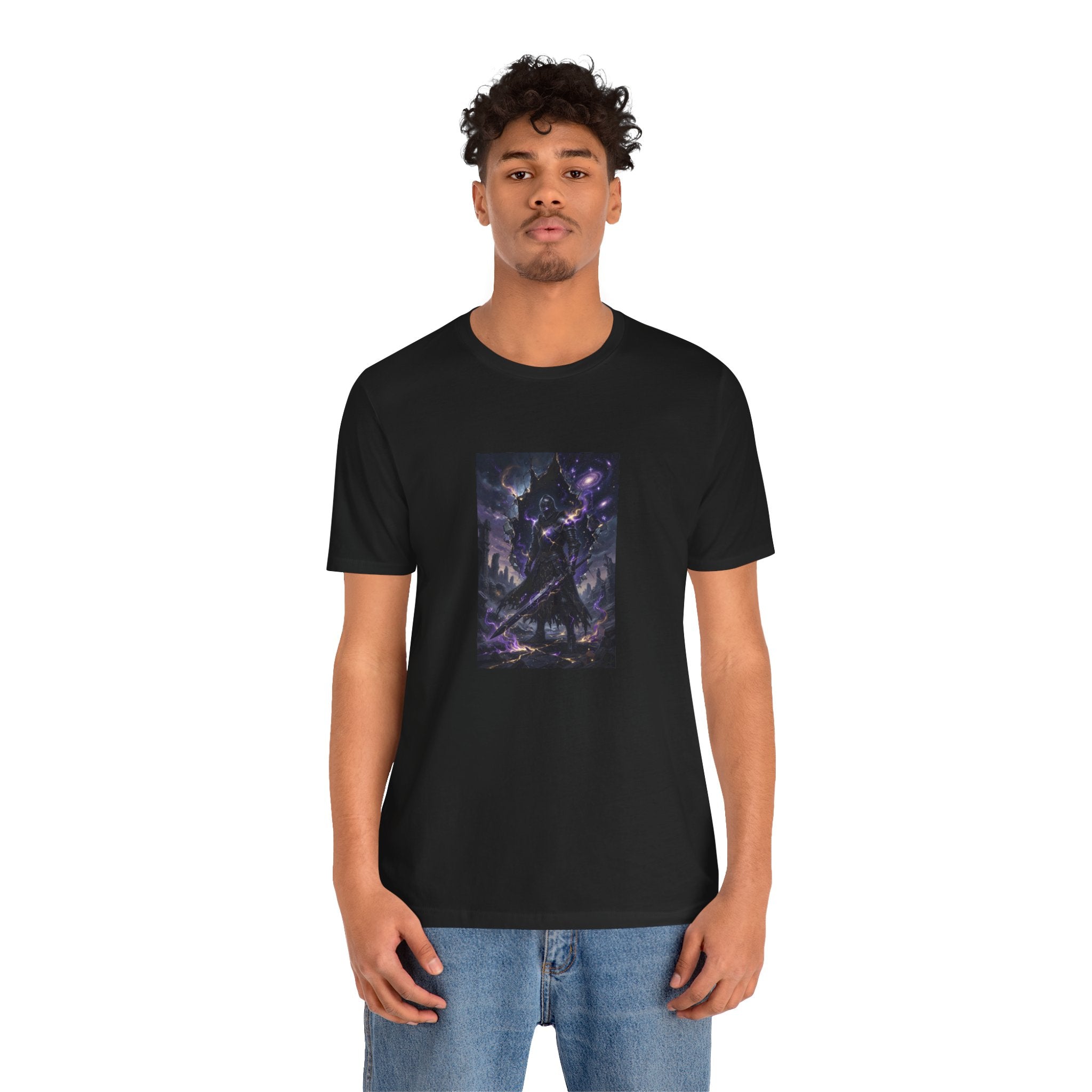 Void Knight Cosmic Armor T-Shirt  Dark Fantasy Art  T-Shirt