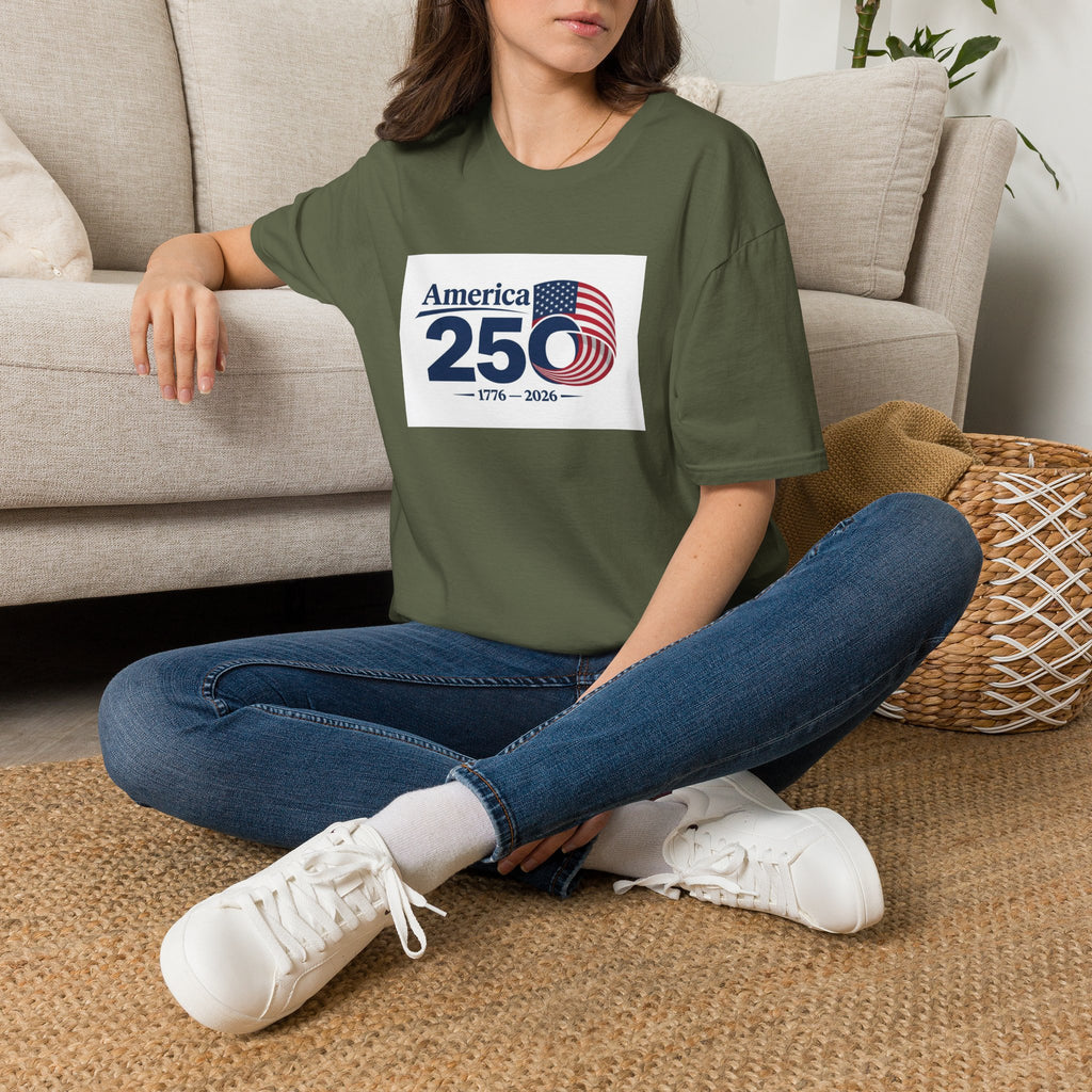 America 250 1776-2026 T-Shirt | Bicentennial Style Flag Graphic