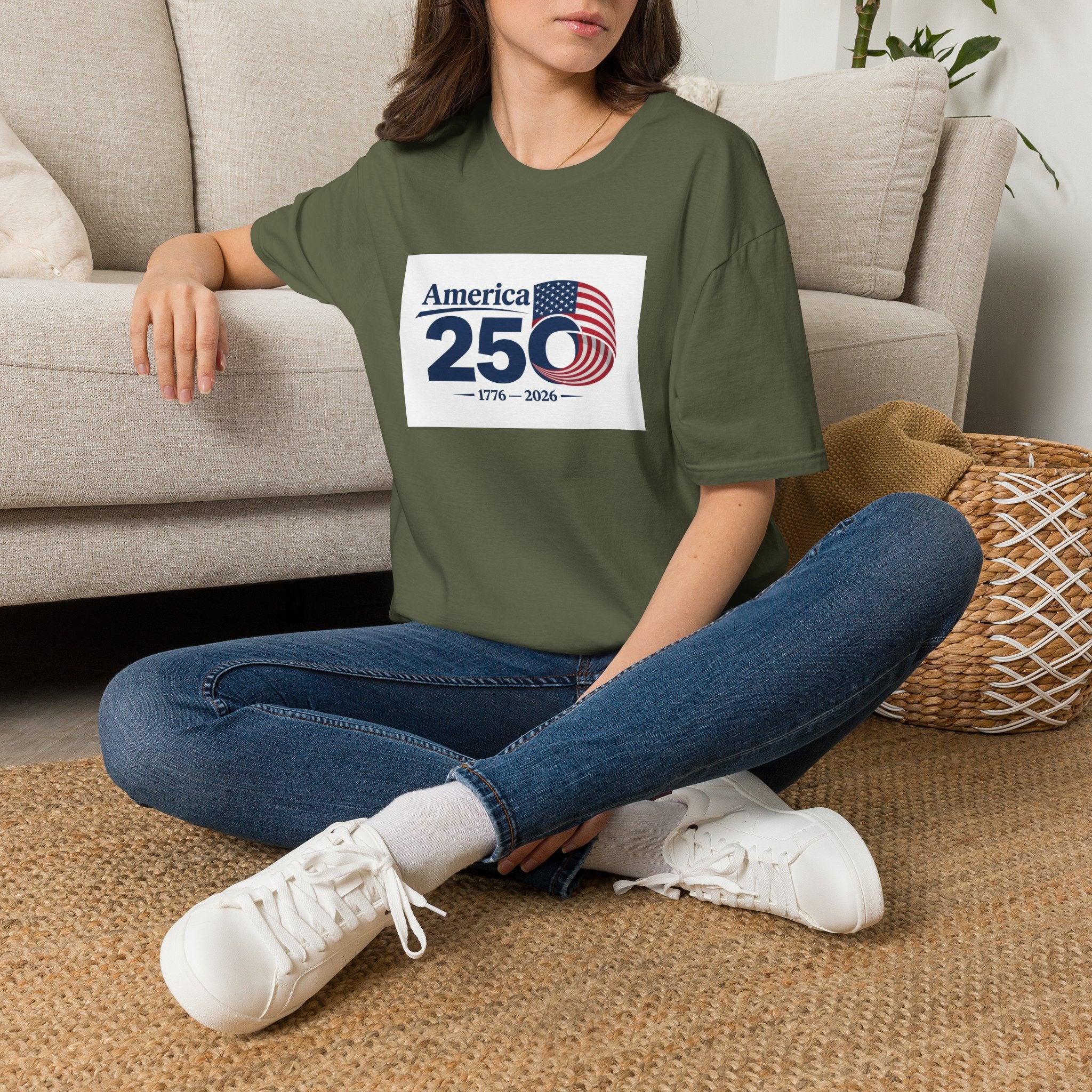 America 250 1776-2026 T-Shirt | Bicentennial Style Flag Graphic