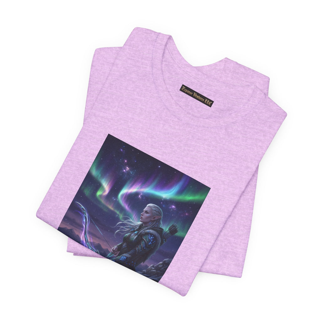 Frost Elf Archer T-Shirt  | Epic Cosmic Fantasy Art T-Shirt