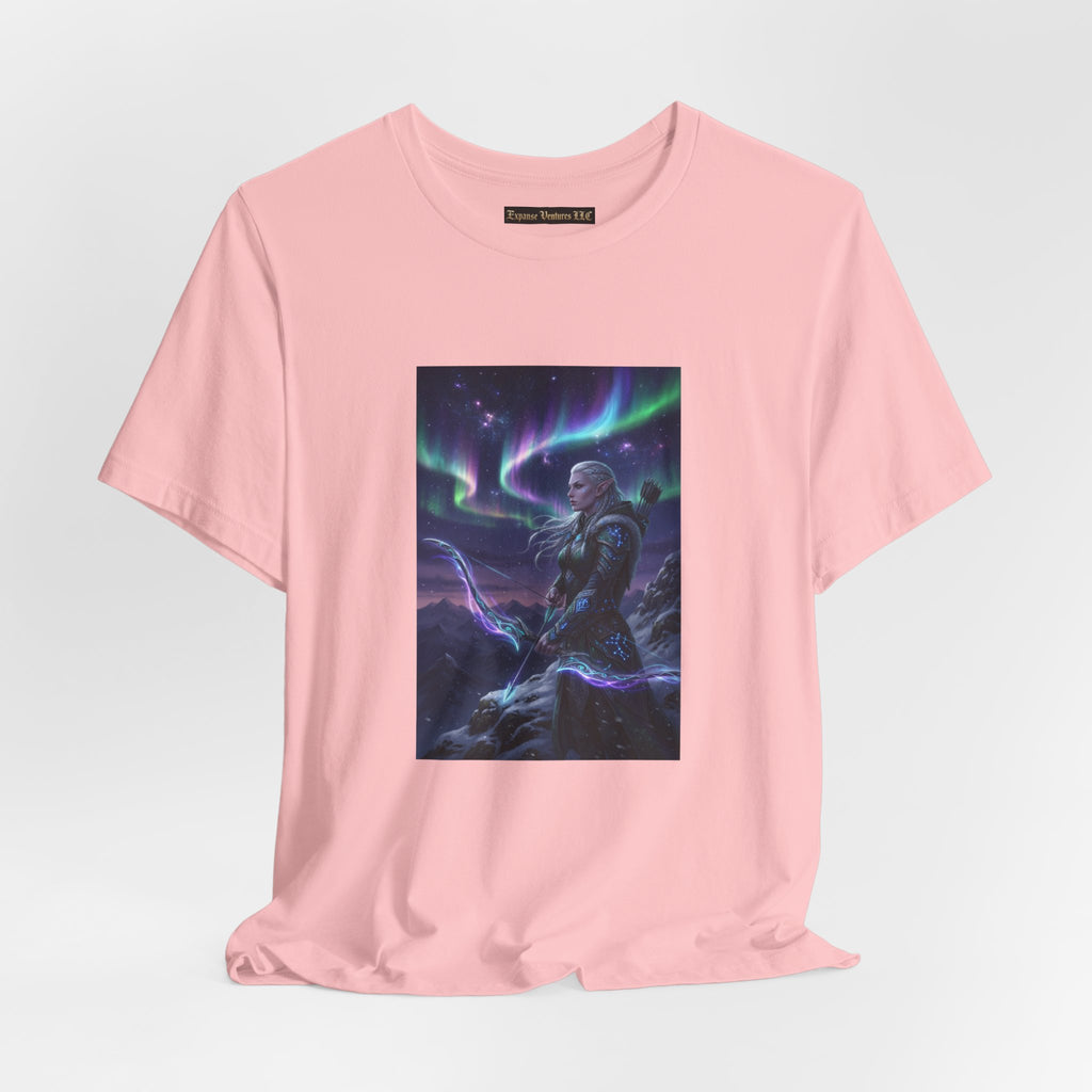 Frost Elf Archer T-Shirt  | Epic Cosmic Fantasy Art T-Shirt