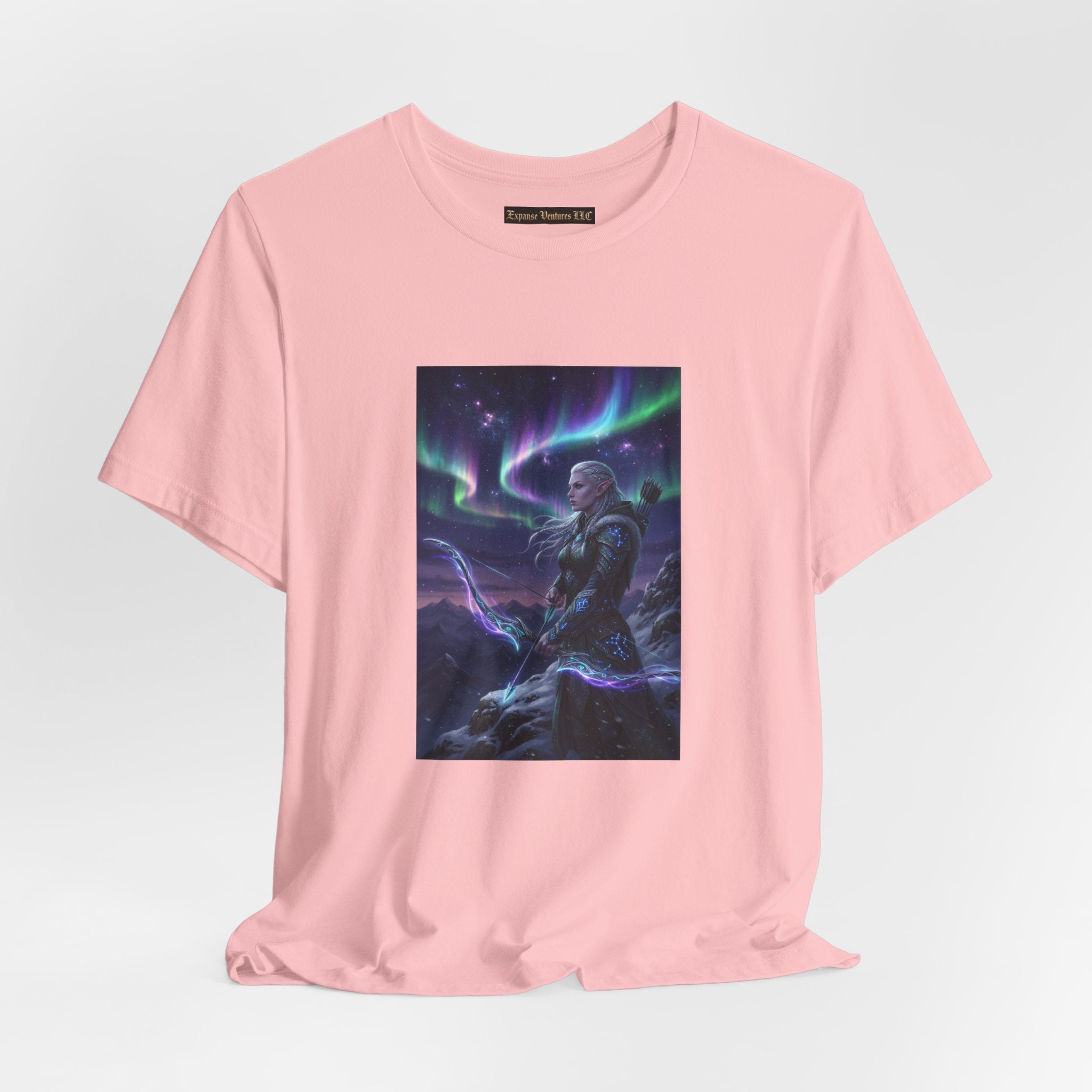 Frost Elf Archer T-Shirt  | Epic Cosmic Fantasy Art T-Shirt