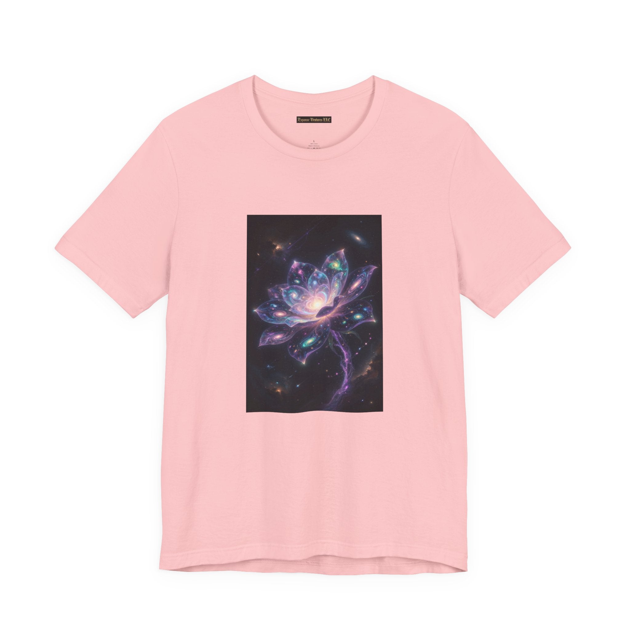 Cosmic Lotus Galaxy Flower T-Shirt Mystical Space Art