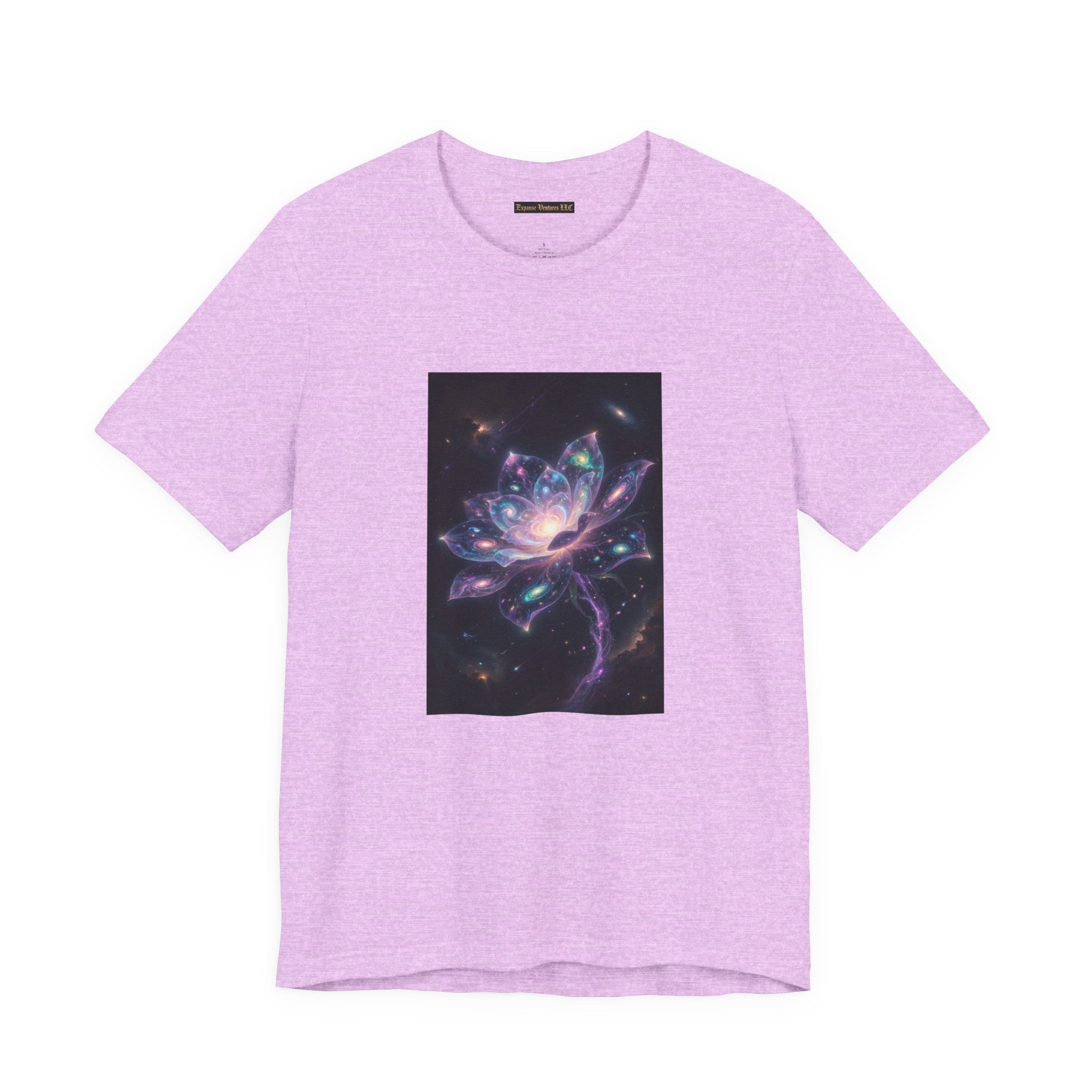 Cosmic Lotus Galaxy Flower T-Shirt Mystical Space Art