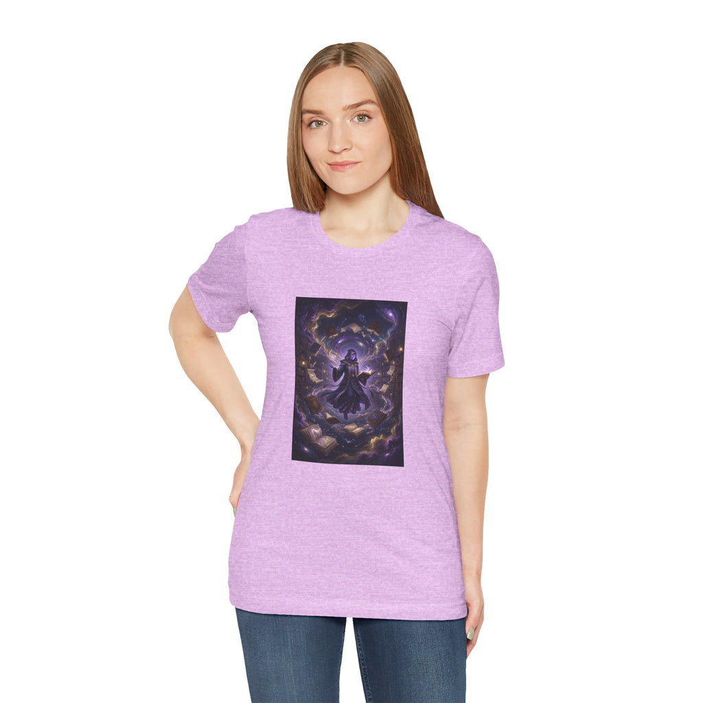 Cosmic Librarian T-Shirt  | Mystical Magic Library Art