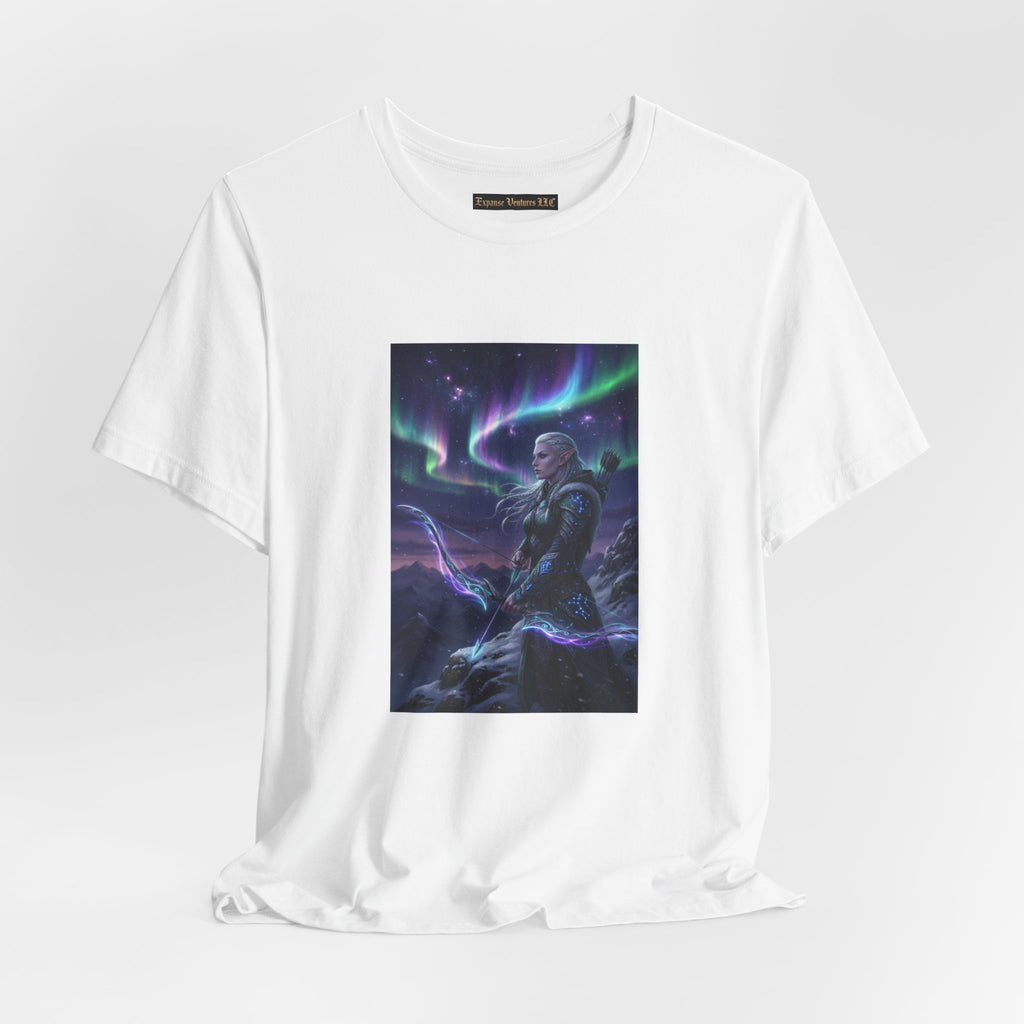Frost Elf Archer T-Shirt  | Epic Cosmic Fantasy Art T-Shirt