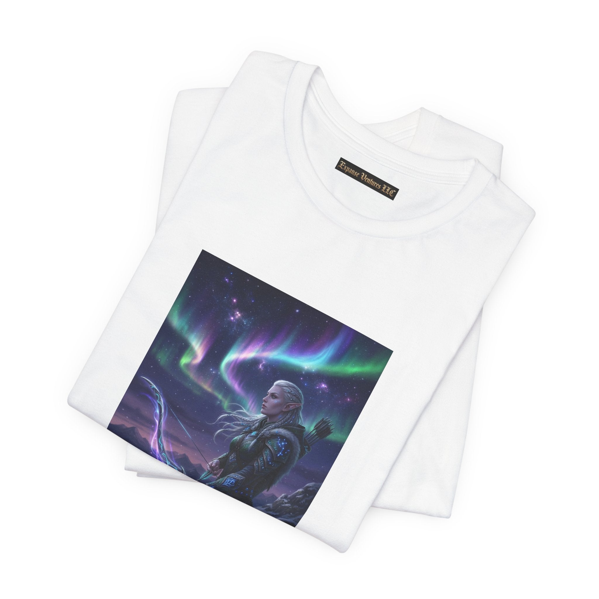 Frost Elf Archer T-Shirt  | Epic Cosmic Fantasy Art T-Shirt