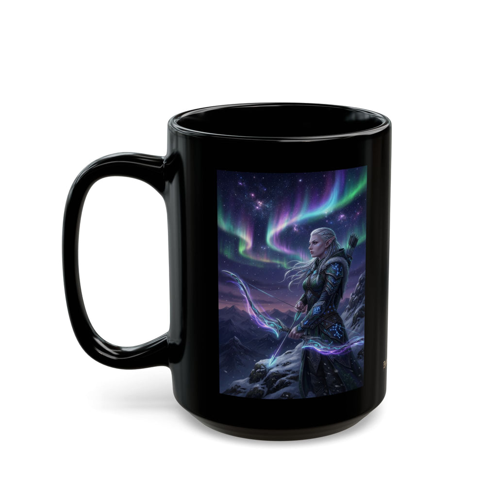 Frost Elf Archer Mug | Epic Cosmic Fantasy Art