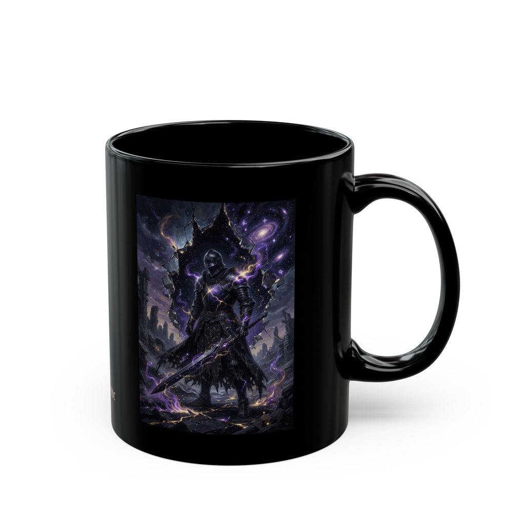 Void Knight Cosmic Armor Mug | Dark Fantasy Art Description