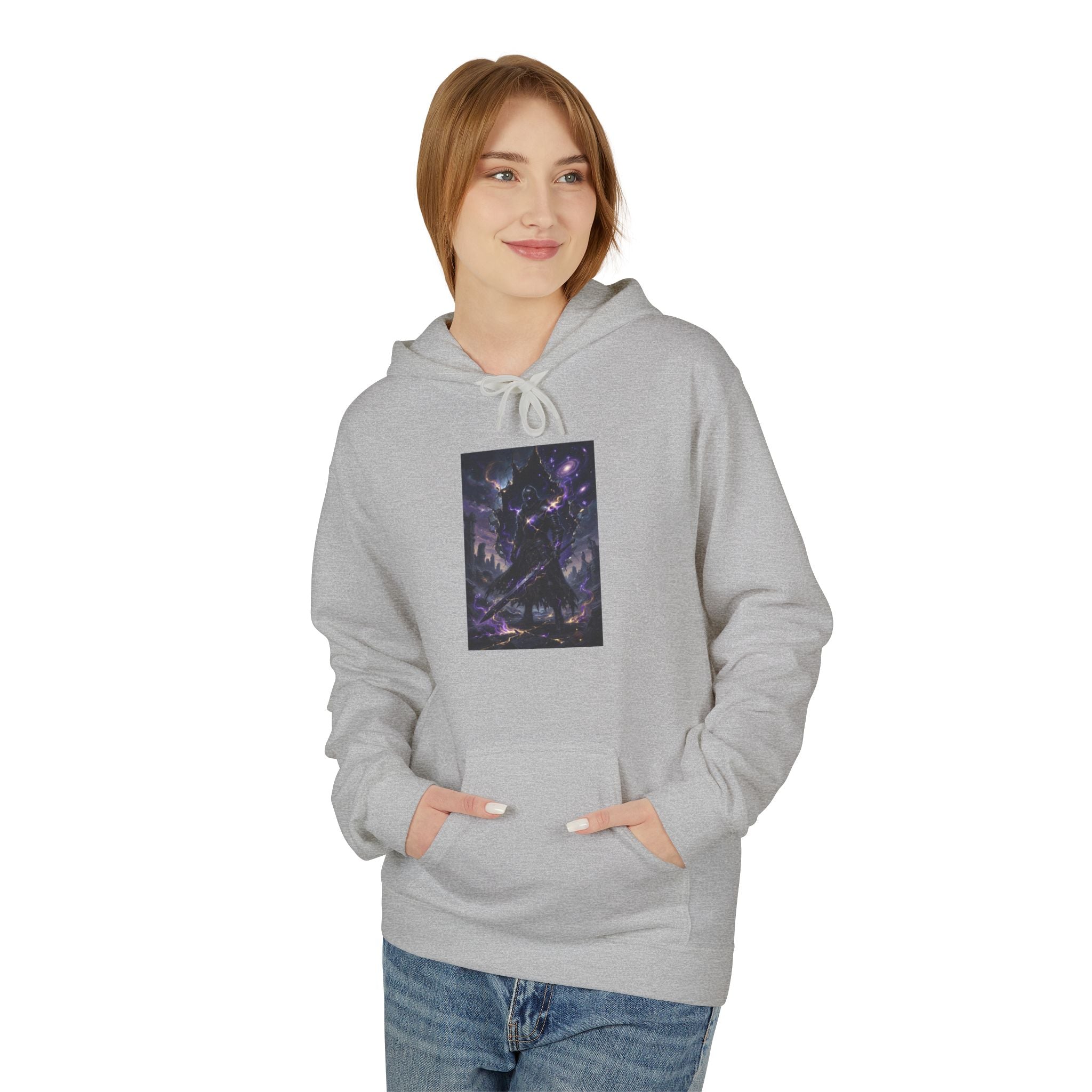 Void Knight Cosmic Armor Hoodie  Dark Fantasy Art