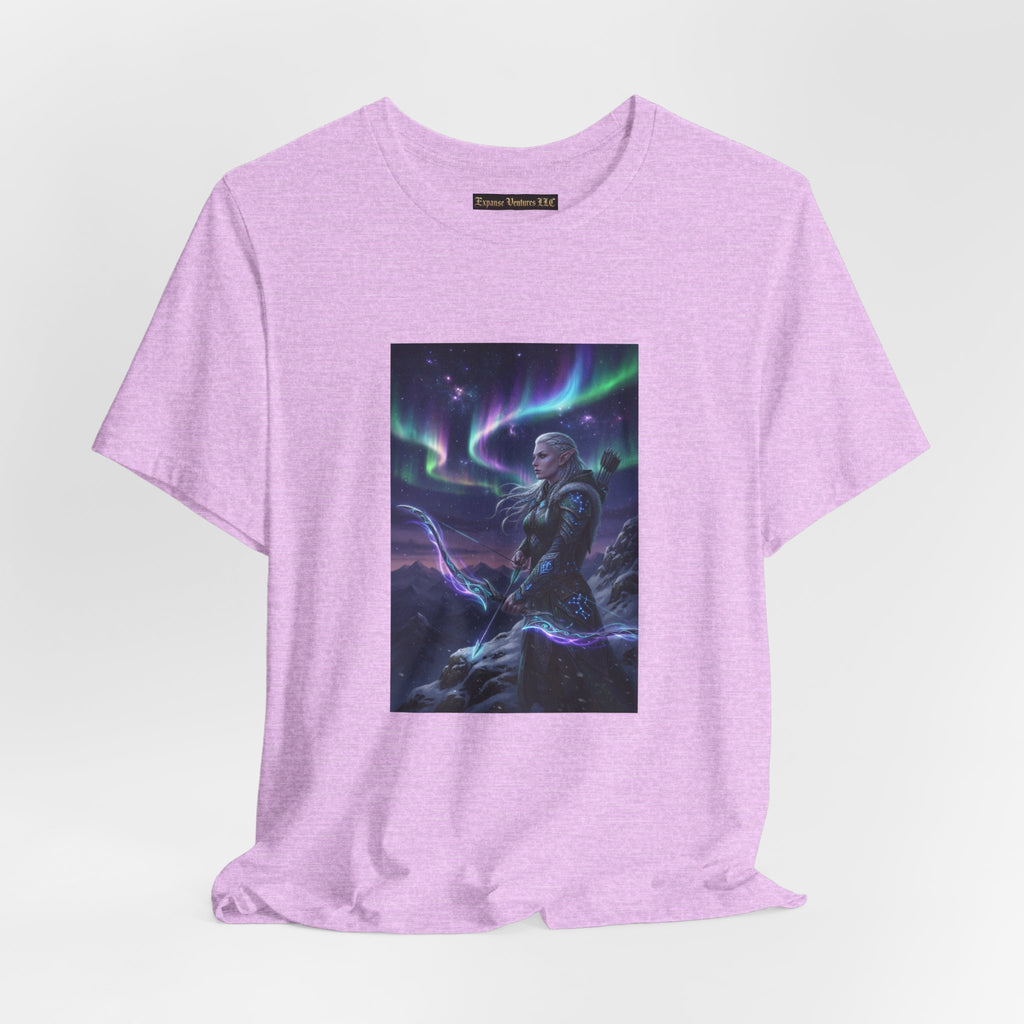 Frost Elf Archer T-Shirt  | Epic Cosmic Fantasy Art T-Shirt