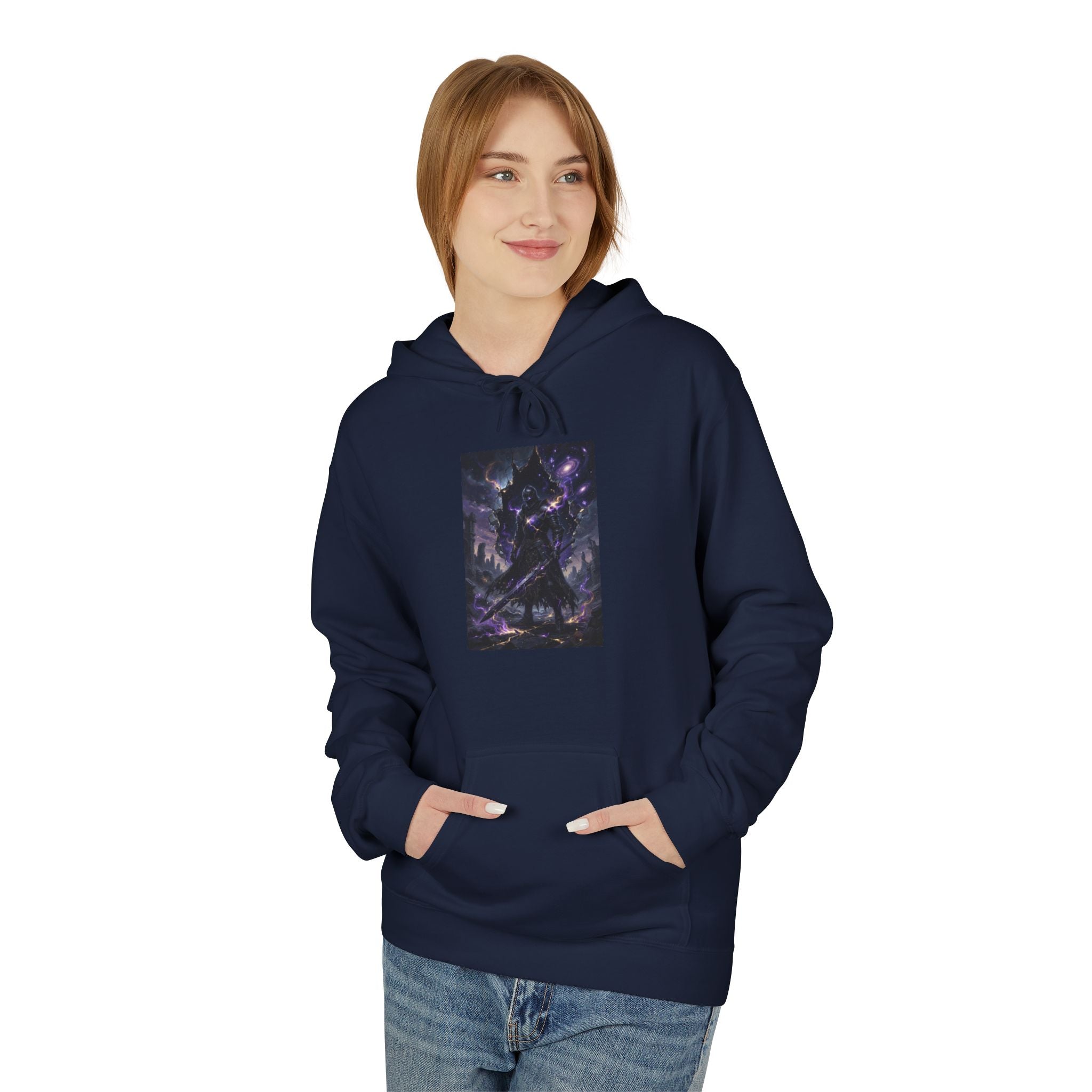Void Knight Cosmic Armor Hoodie  Dark Fantasy Art