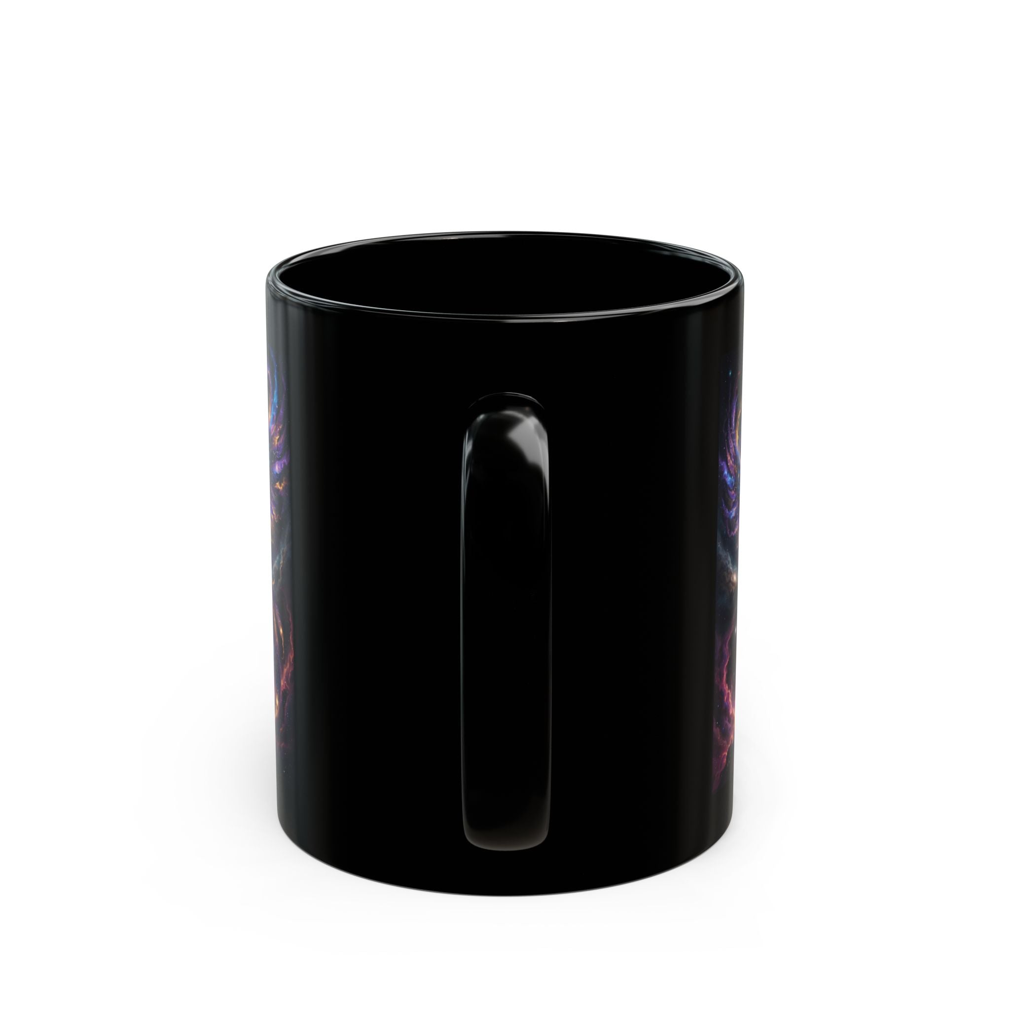 Cosmic Phoenix Rising Mug | Black Ceramic Coffee Mug