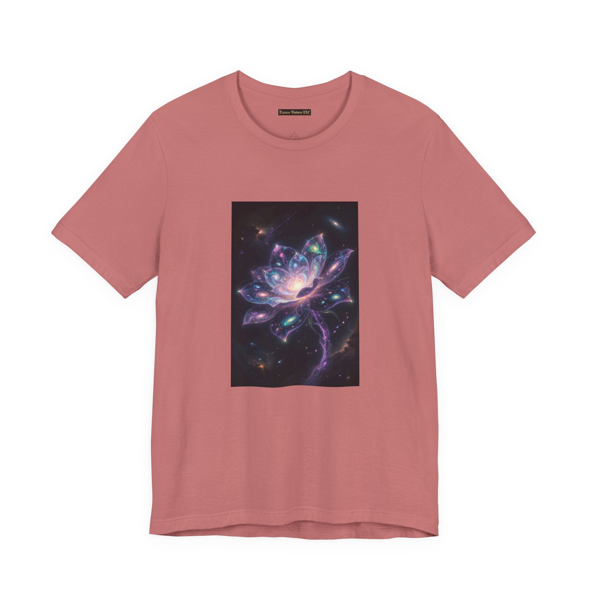 Cosmic Lotus Galaxy Flower T-Shirt Mystical Space Art