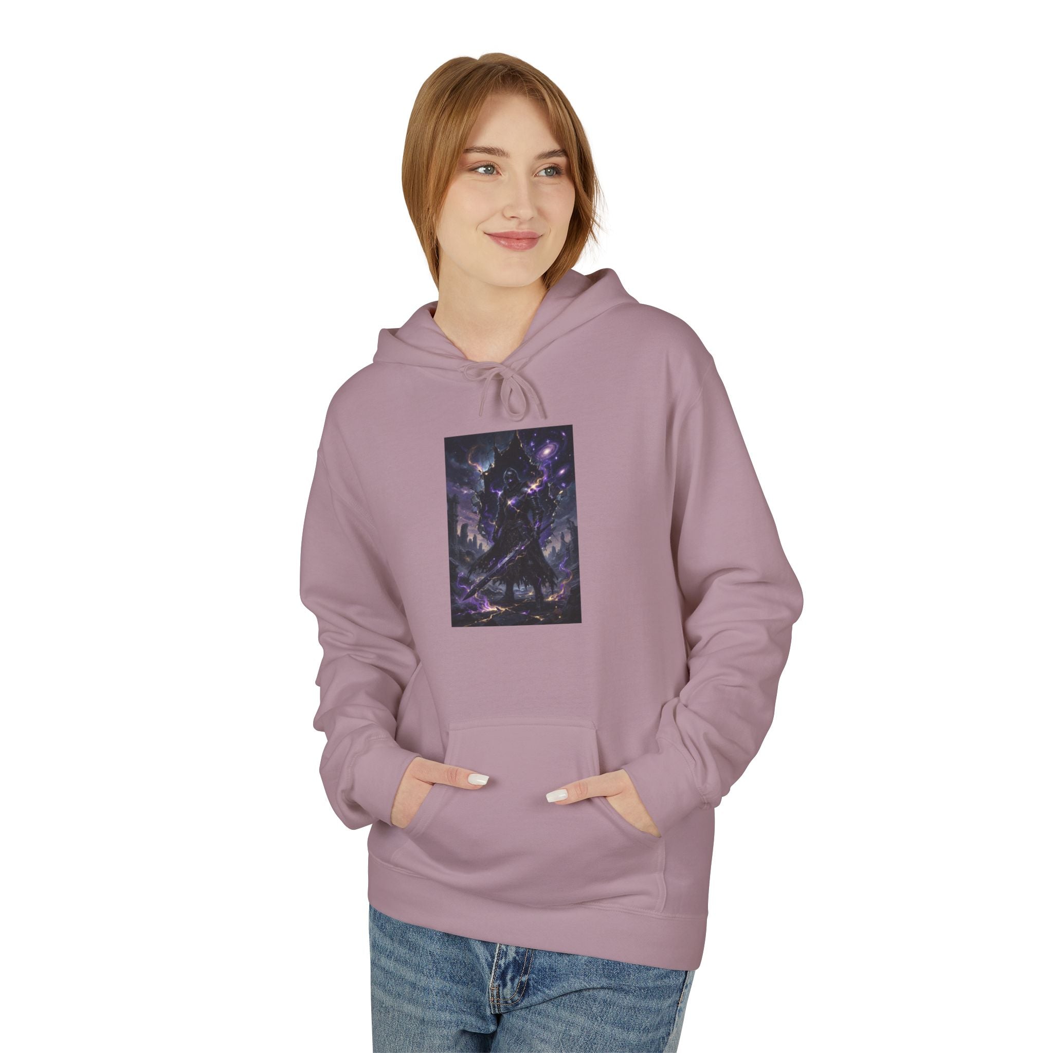 Void Knight Cosmic Armor Hoodie  Dark Fantasy Art
