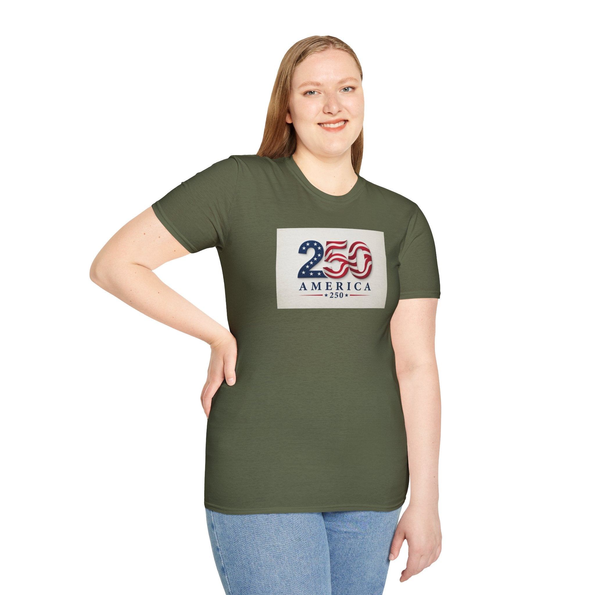 USA Flag 250 Anniversary T-Shirt | Patriotic 250 America Graphic