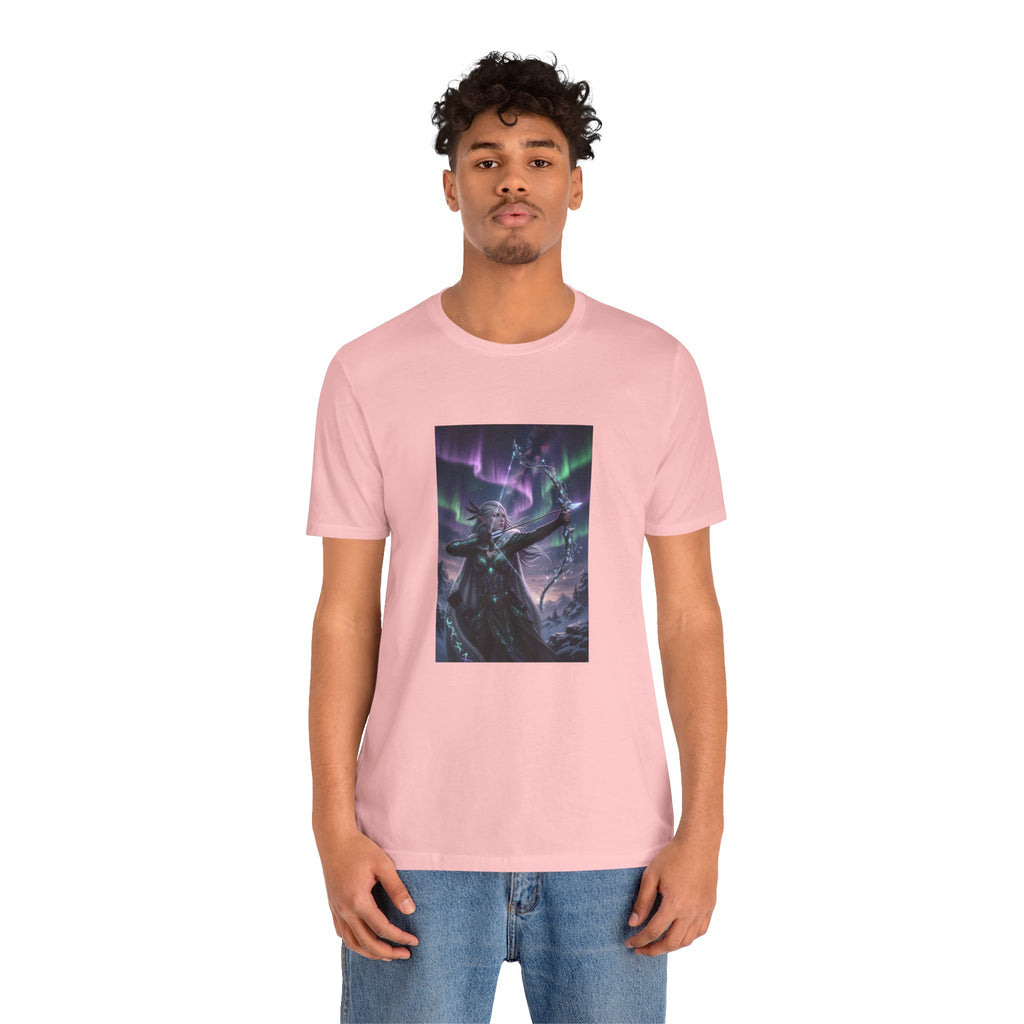 Aurora Elf Archer T-Shirt | Mystical Cosmic Fantasy Art