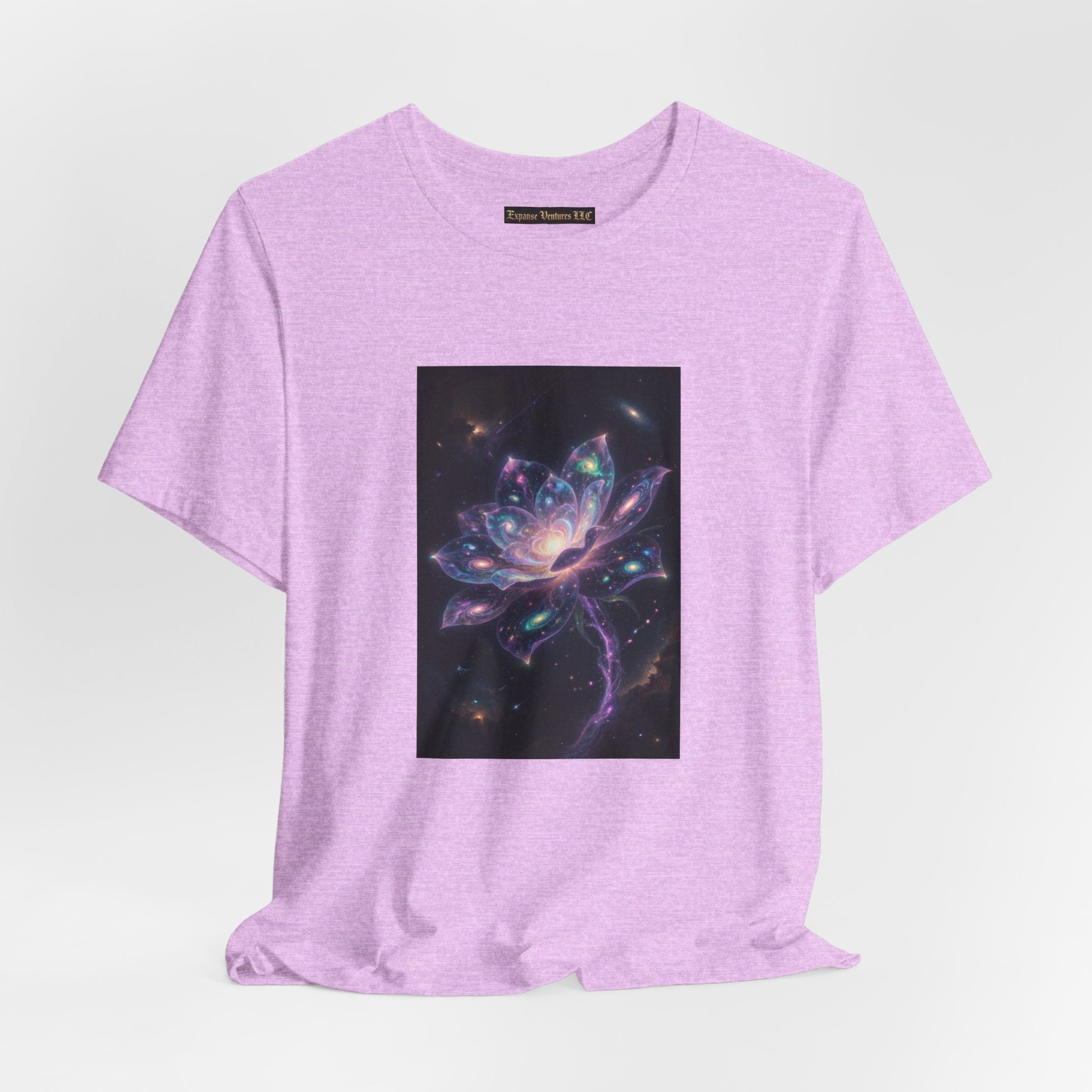 Cosmic Lotus Galaxy Flower T-Shirt Mystical Space Art