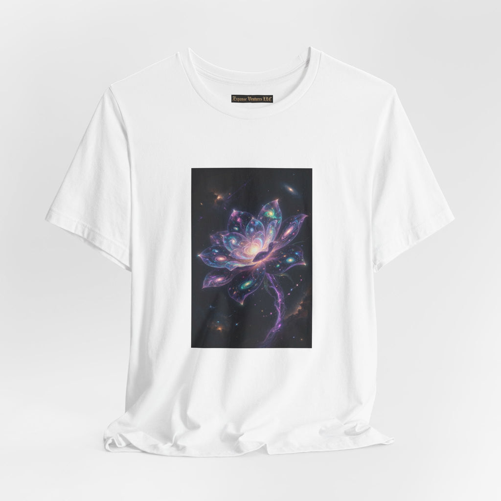 Cosmic Lotus Galaxy Flower T-Shirt Mystical Space Art