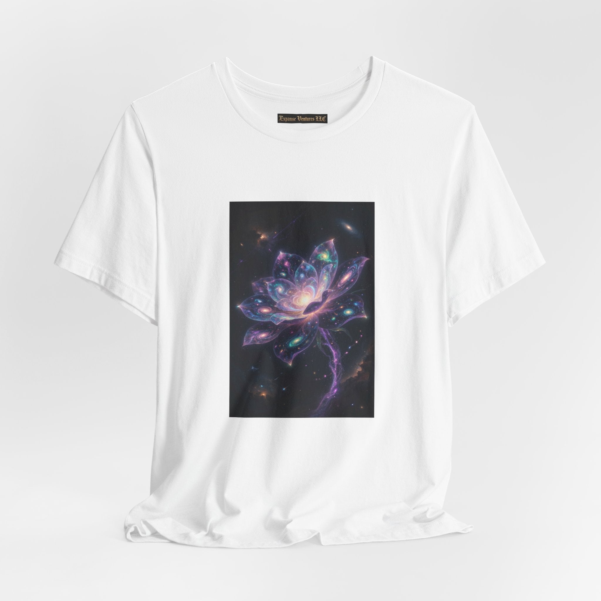 Cosmic Lotus Galaxy Flower T-Shirt Mystical Space Art