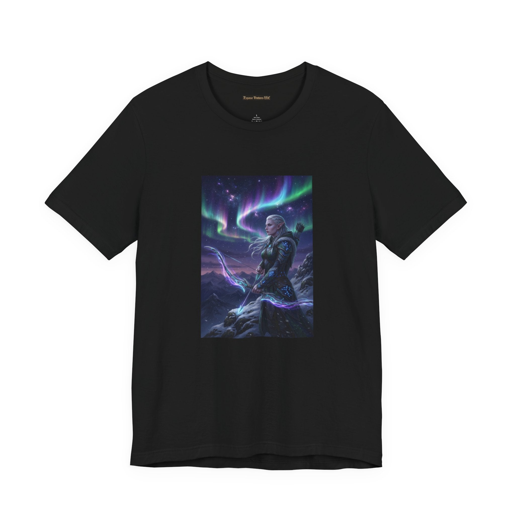 Frost Elf Archer T-Shirt  | Epic Cosmic Fantasy Art T-Shirt
