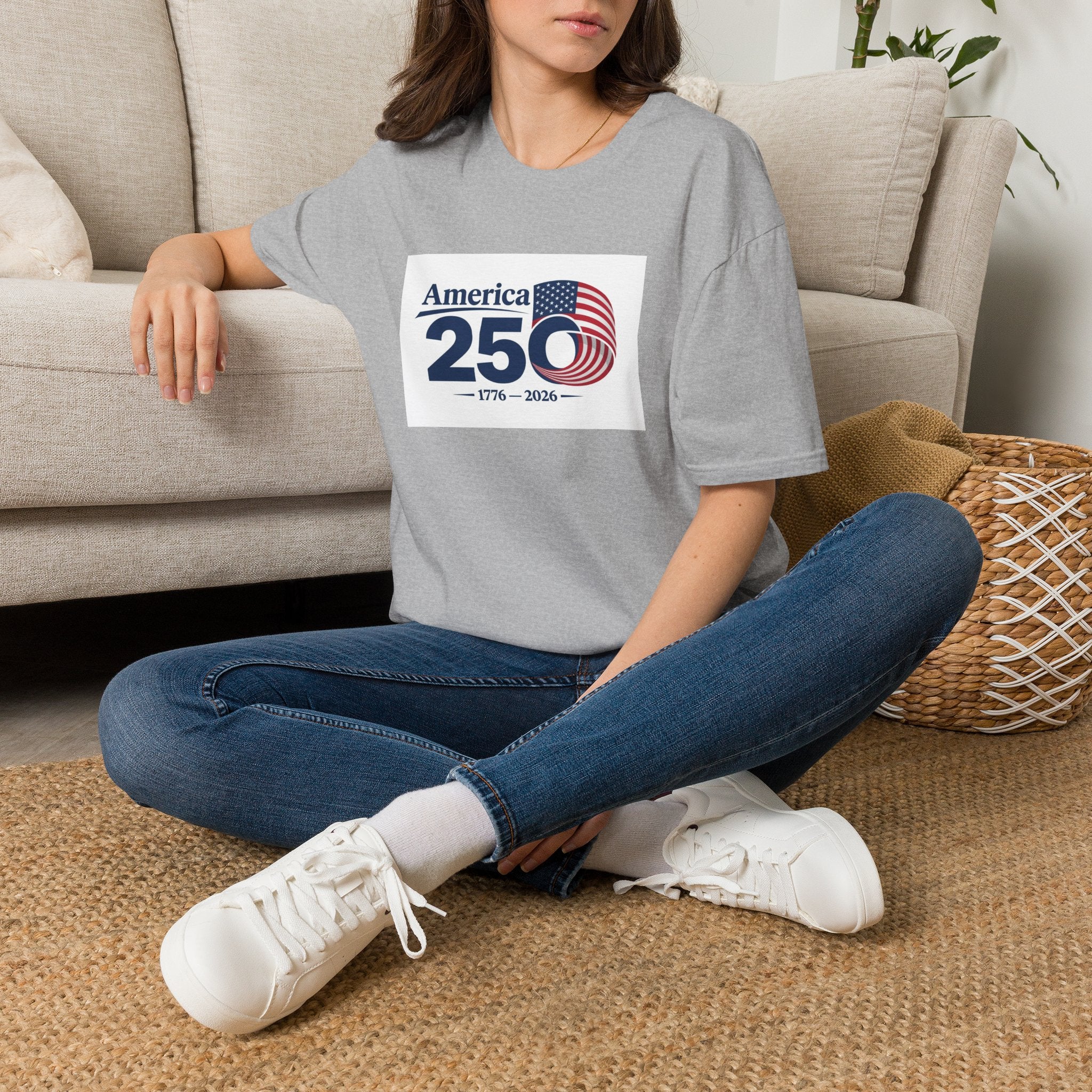 America 250 1776-2026 T-Shirt | Bicentennial Style Flag Graphic