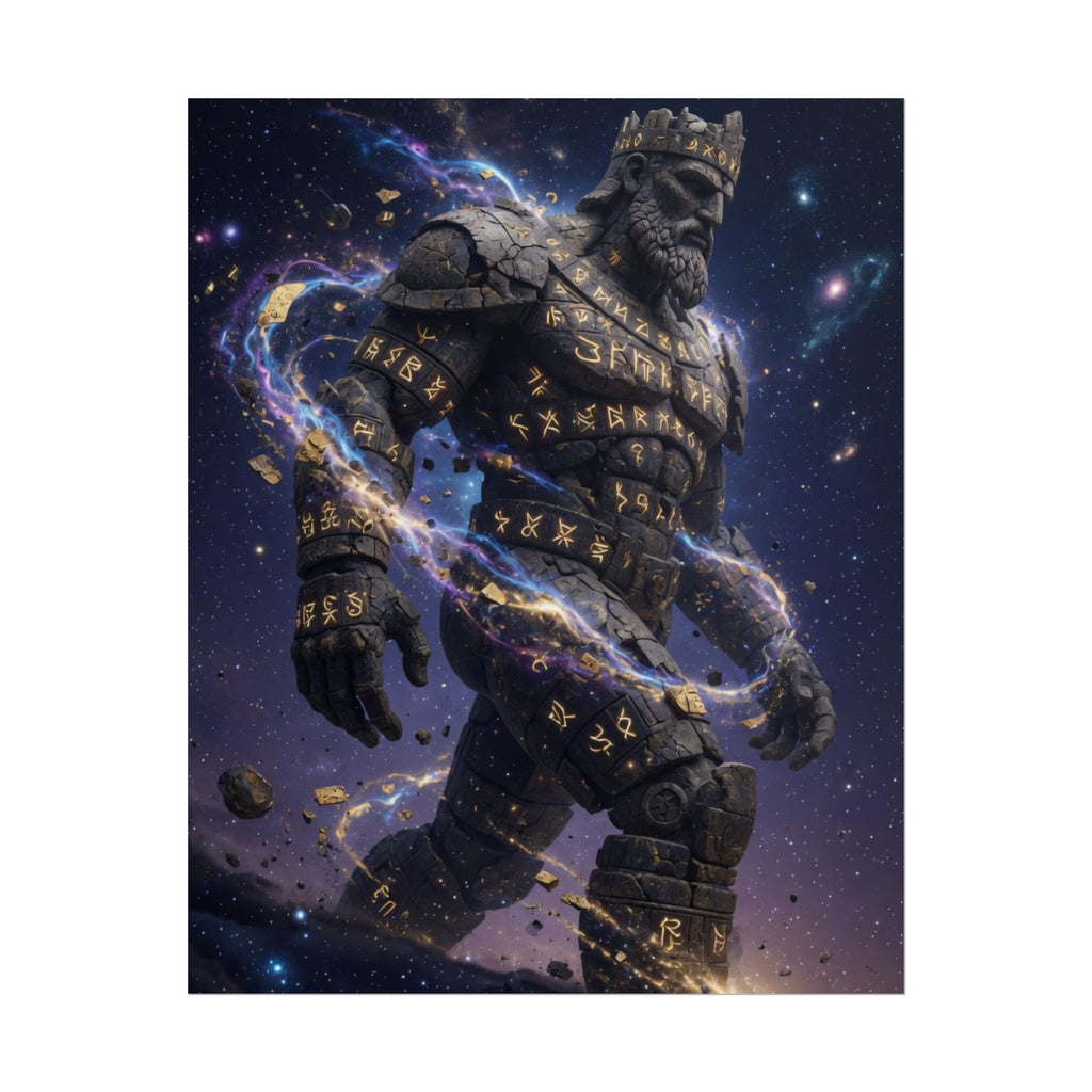 Rune Stone Titan Poster | Rolled Poster, Mythic Space Artwork