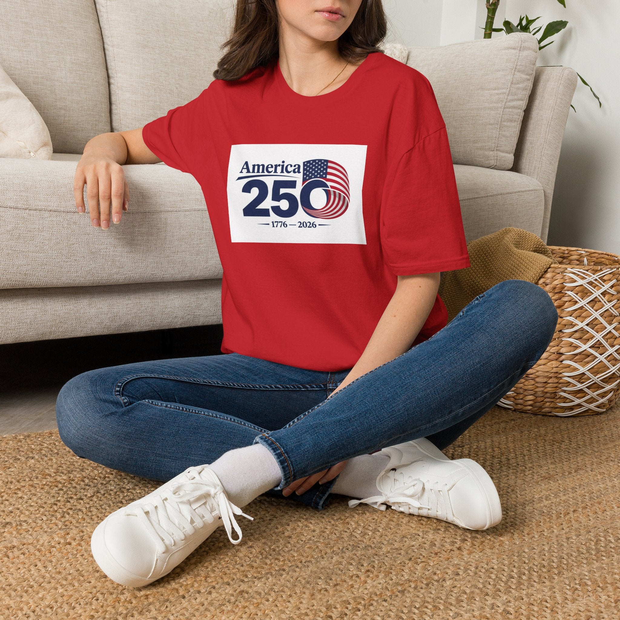 America 250 1776-2026 T-Shirt | Bicentennial Style Flag Graphic