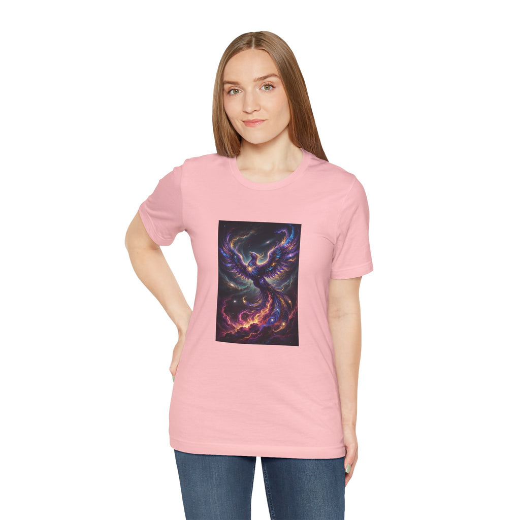 Nebula Phoenix T-Shirt | Cosmic Rebirth Art