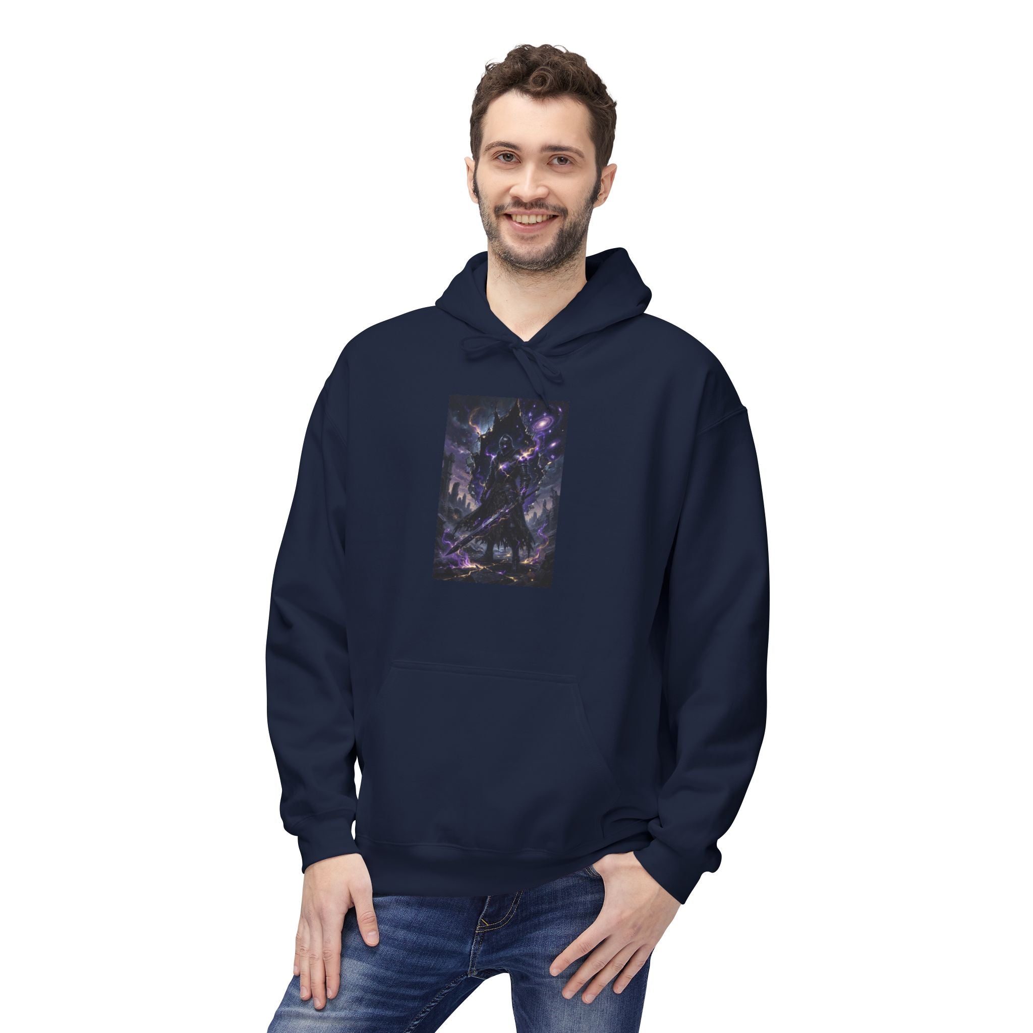 Void Knight Cosmic Armor Hoodie  Dark Fantasy Art