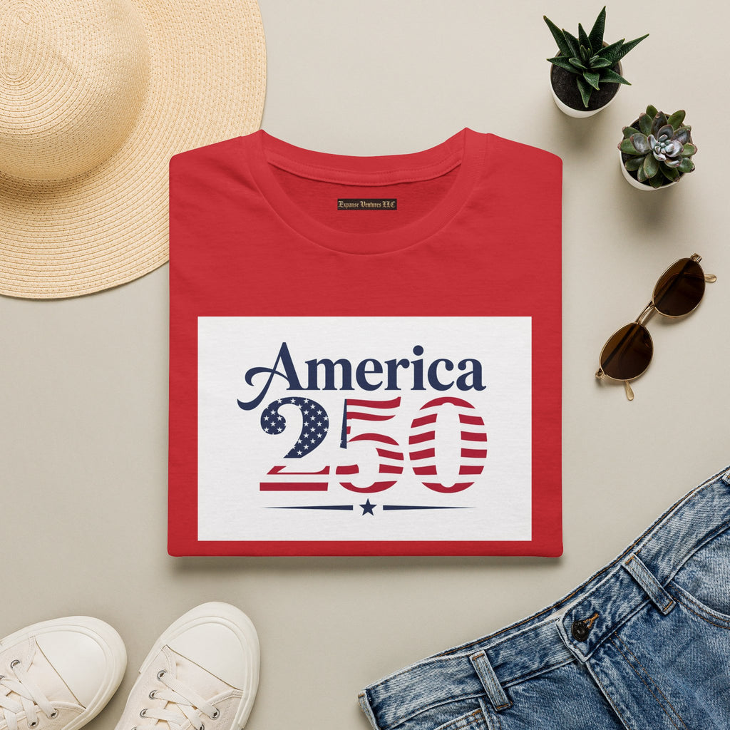 America 250 T-Shirt | Patriotic USA Flag Numbers