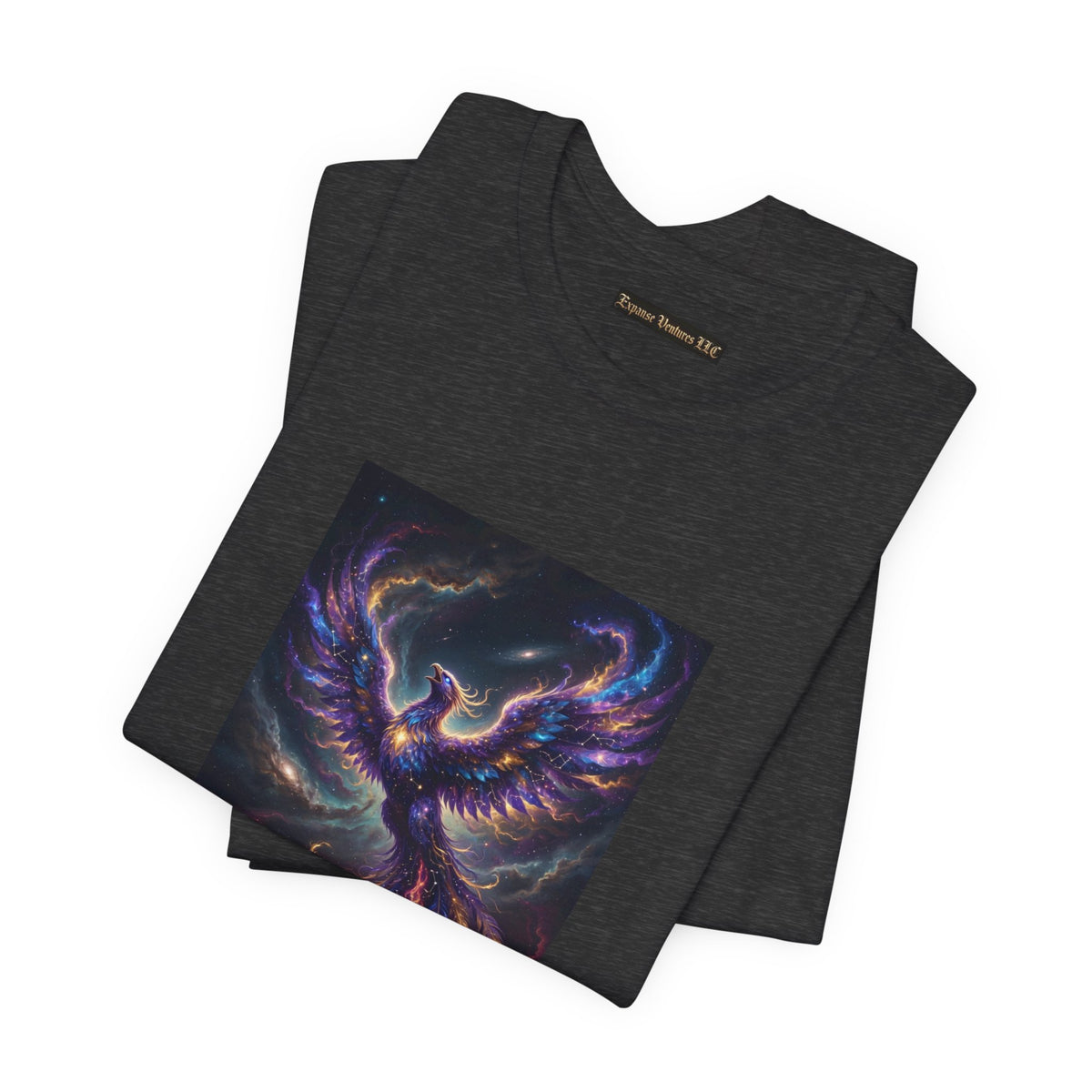 Nebula Phoenix T-Shirt | Cosmic Rebirth Art
