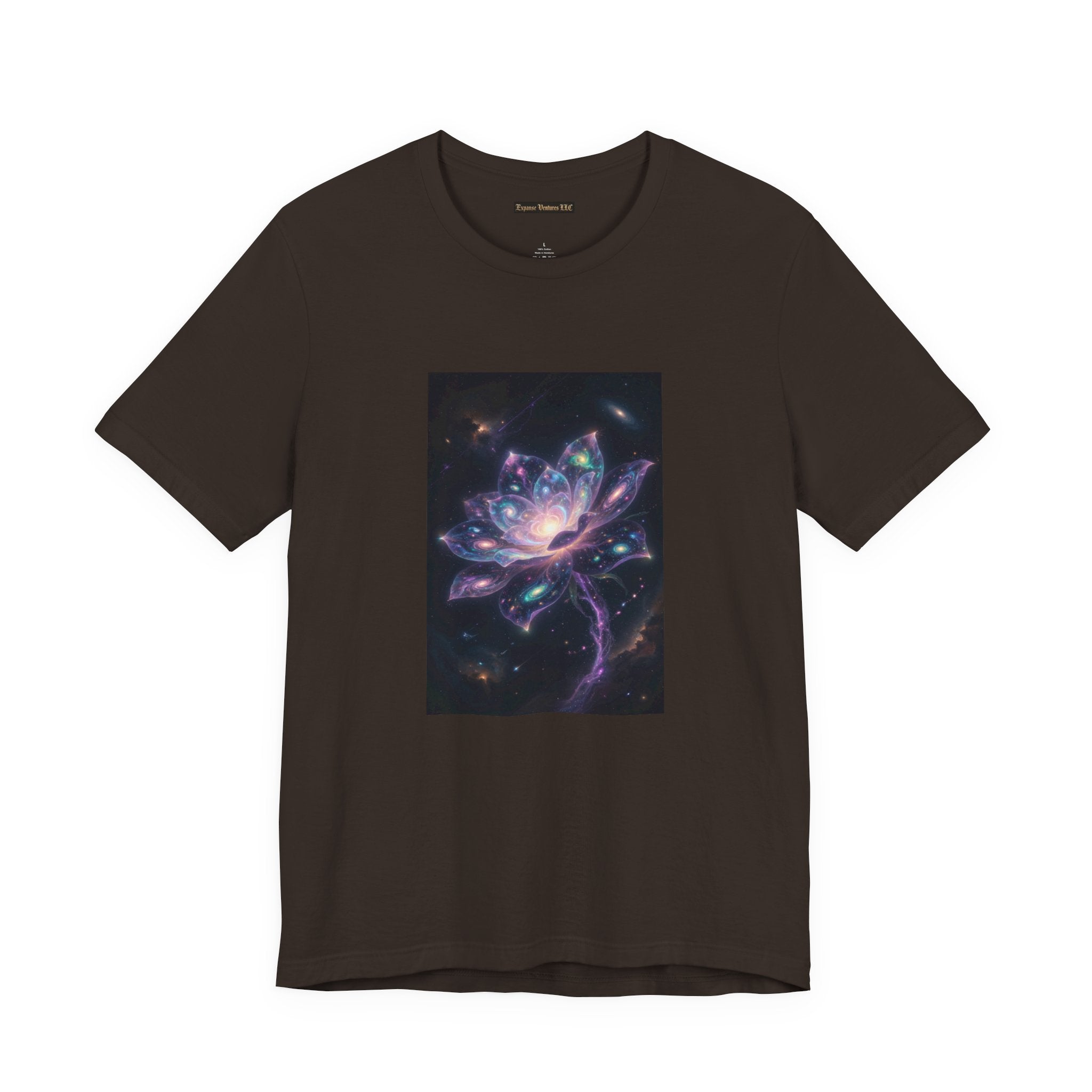 Cosmic Lotus Galaxy Flower T-Shirt Mystical Space Art