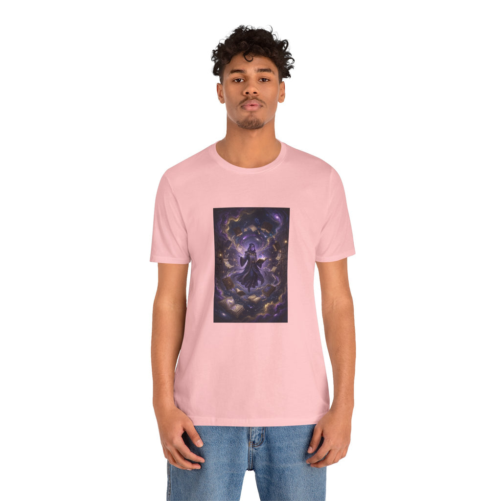 Cosmic Librarian T-Shirt  | Mystical Magic Library Art
