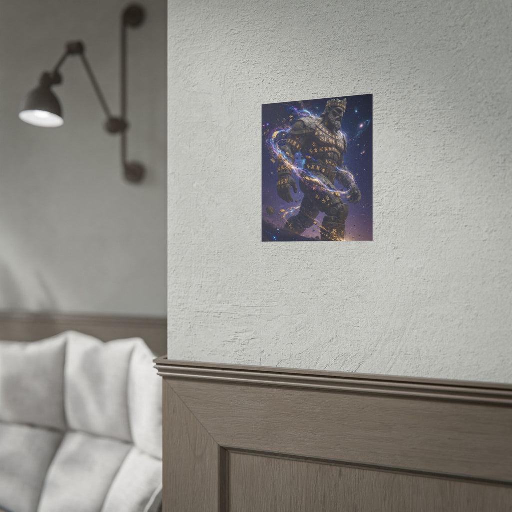 Rune Stone Titan Poster | Rolled Poster, Mythic Space Artwork