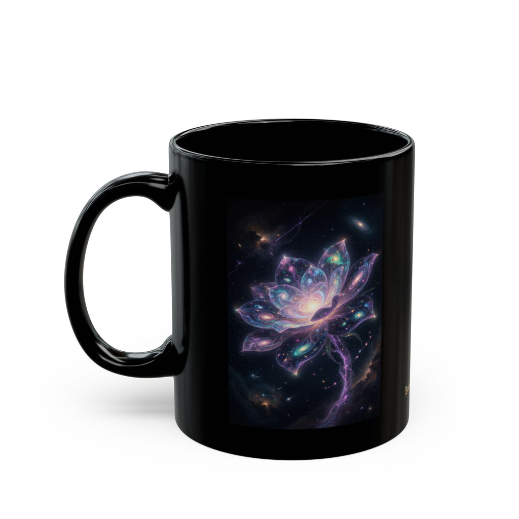 Cosmic Lotus Galaxy Flower Mug | Mystical Space Art
