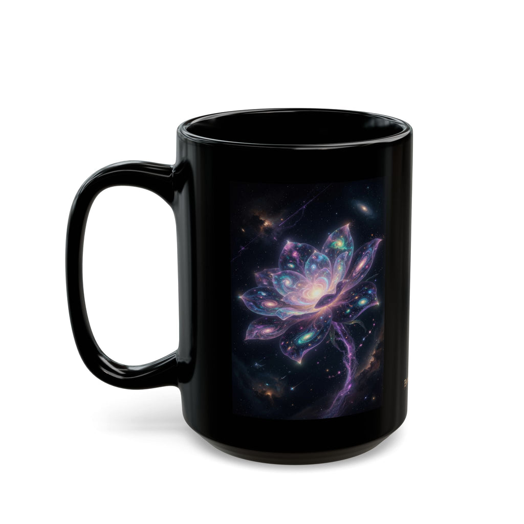 Cosmic Lotus Galaxy Flower Mug | Mystical Space Art