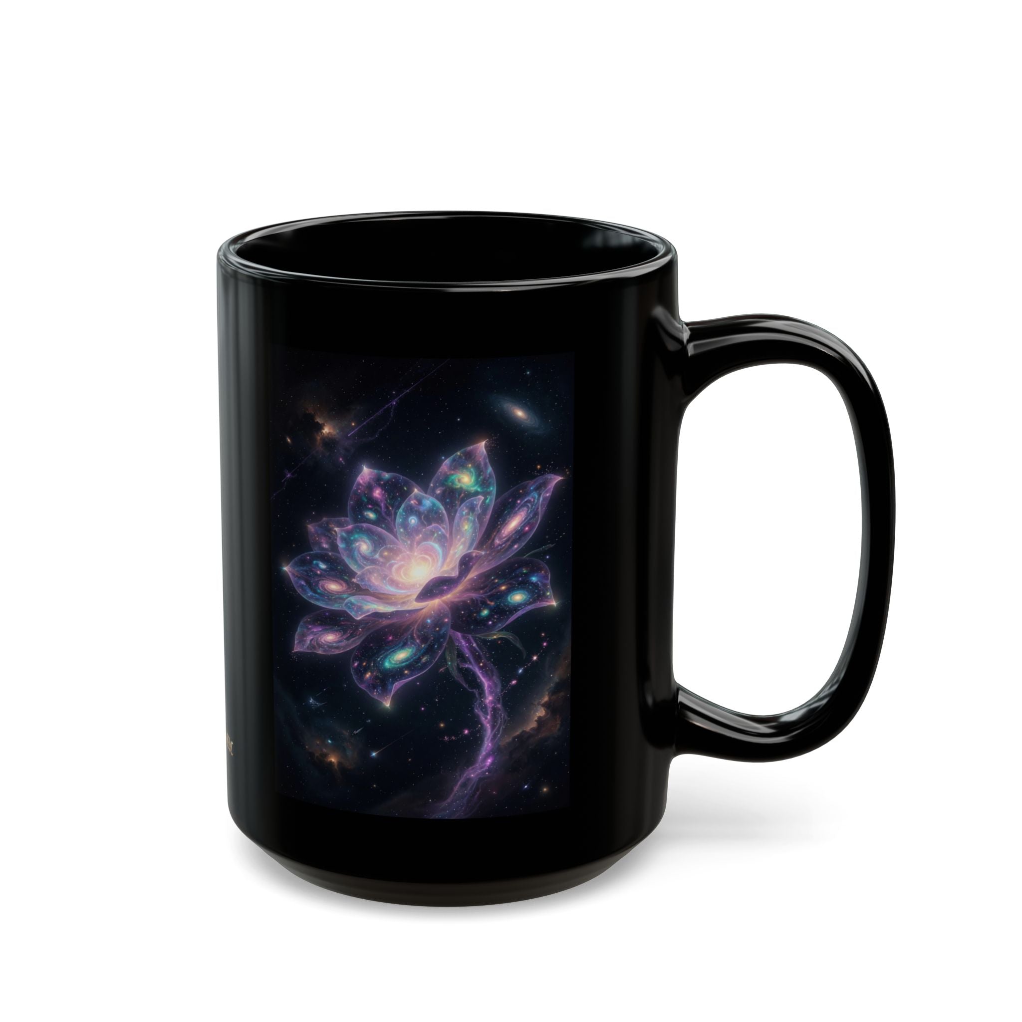 Cosmic Lotus Galaxy Flower Mug | Mystical Space Art