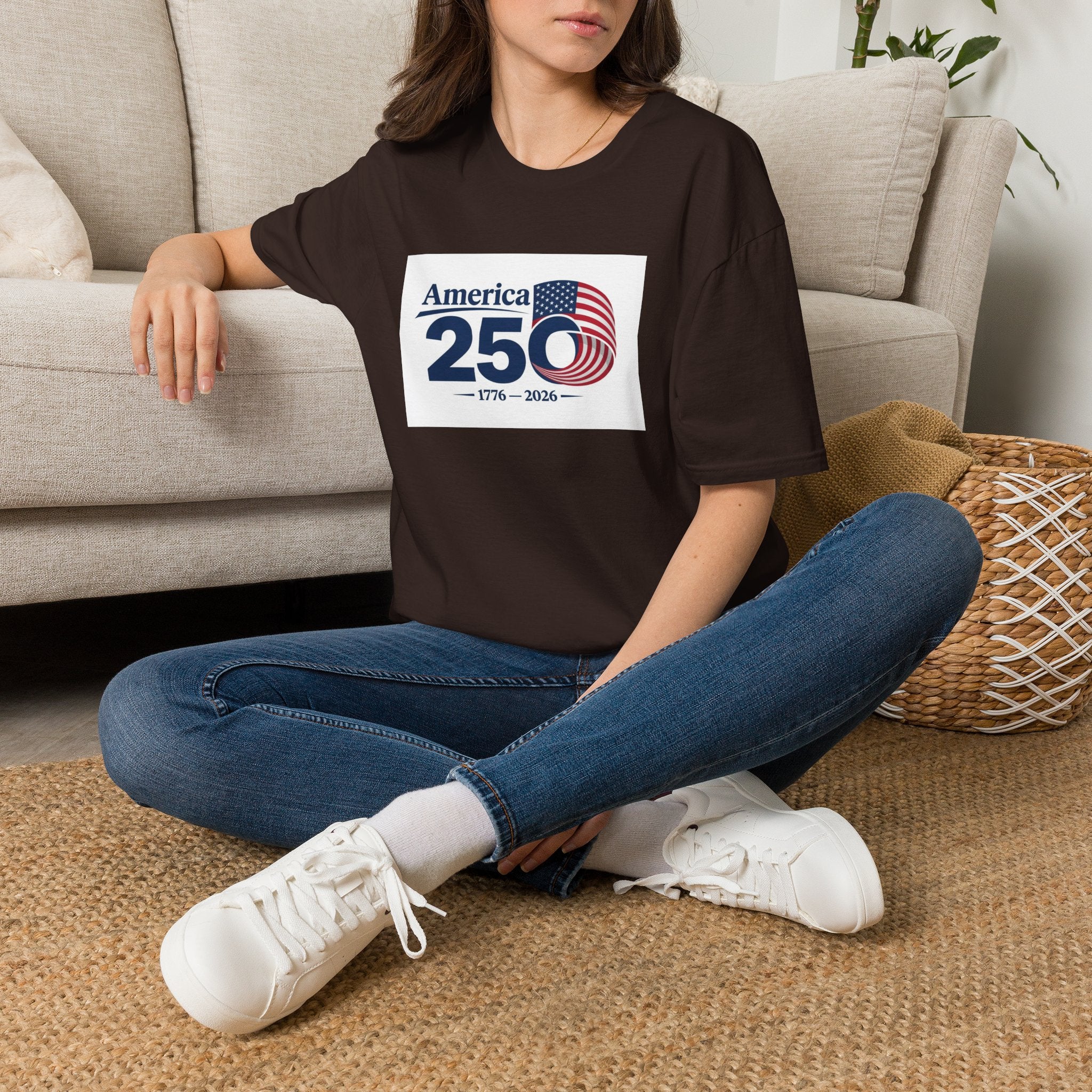 America 250 1776-2026 T-Shirt | Bicentennial Style Flag Graphic