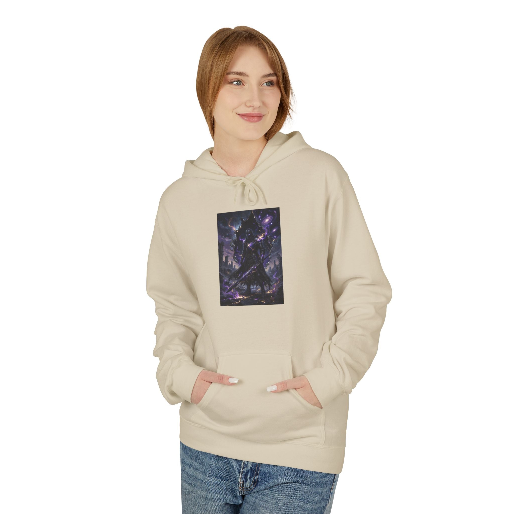 Void Knight Cosmic Armor Hoodie  Dark Fantasy Art