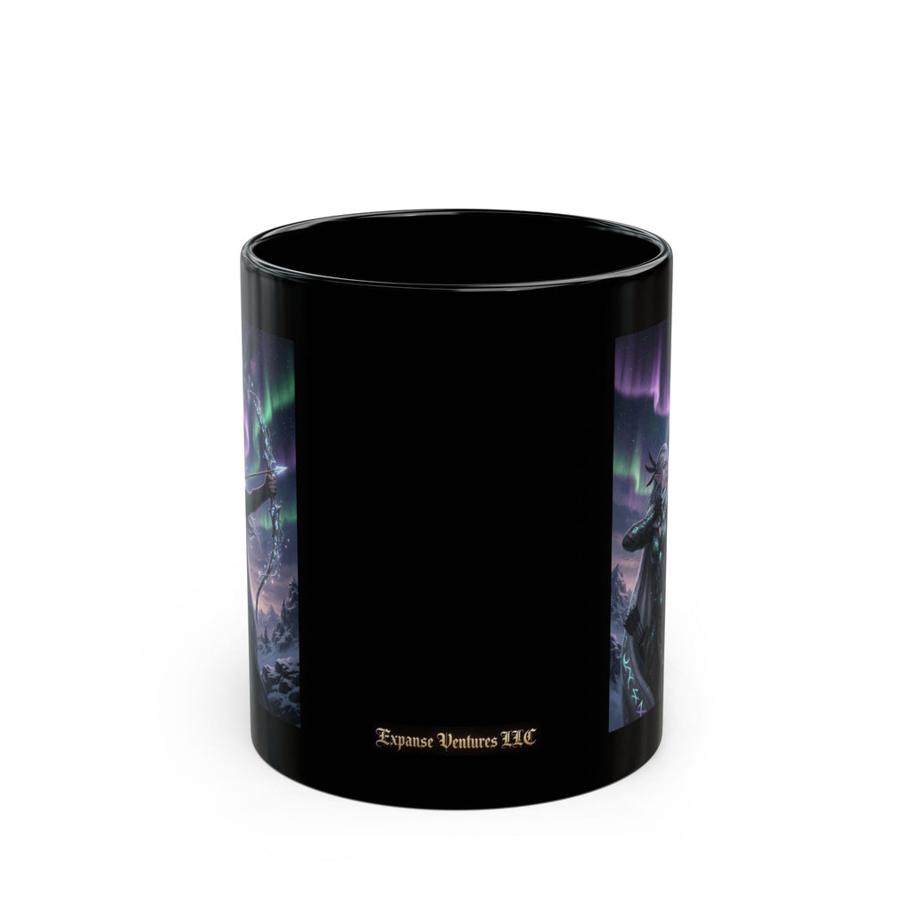 Aurora Elf Archer Mug  | Mystical Cosmic Fantasy Art