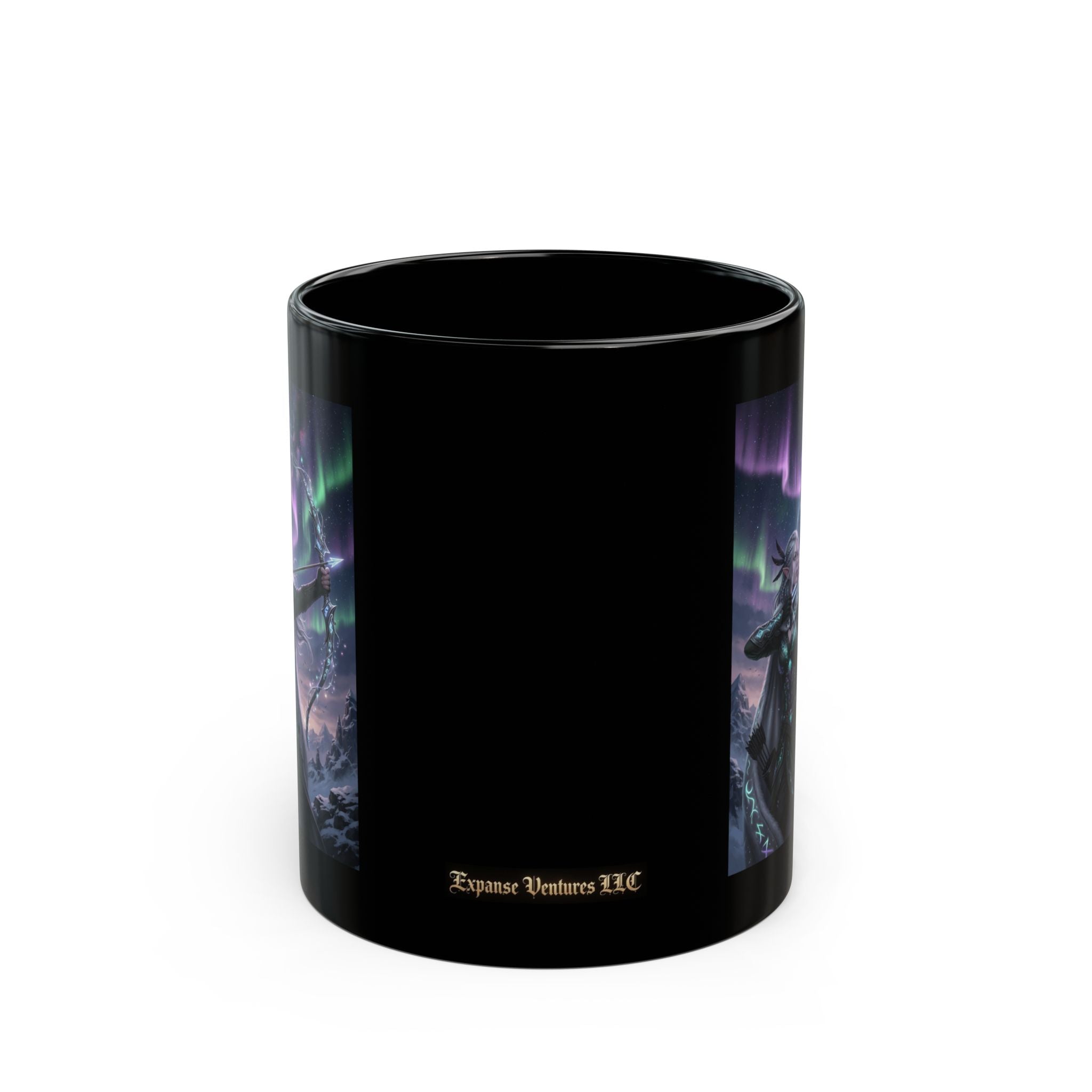 Aurora Elf Archer Mug  | Mystical Cosmic Fantasy Art