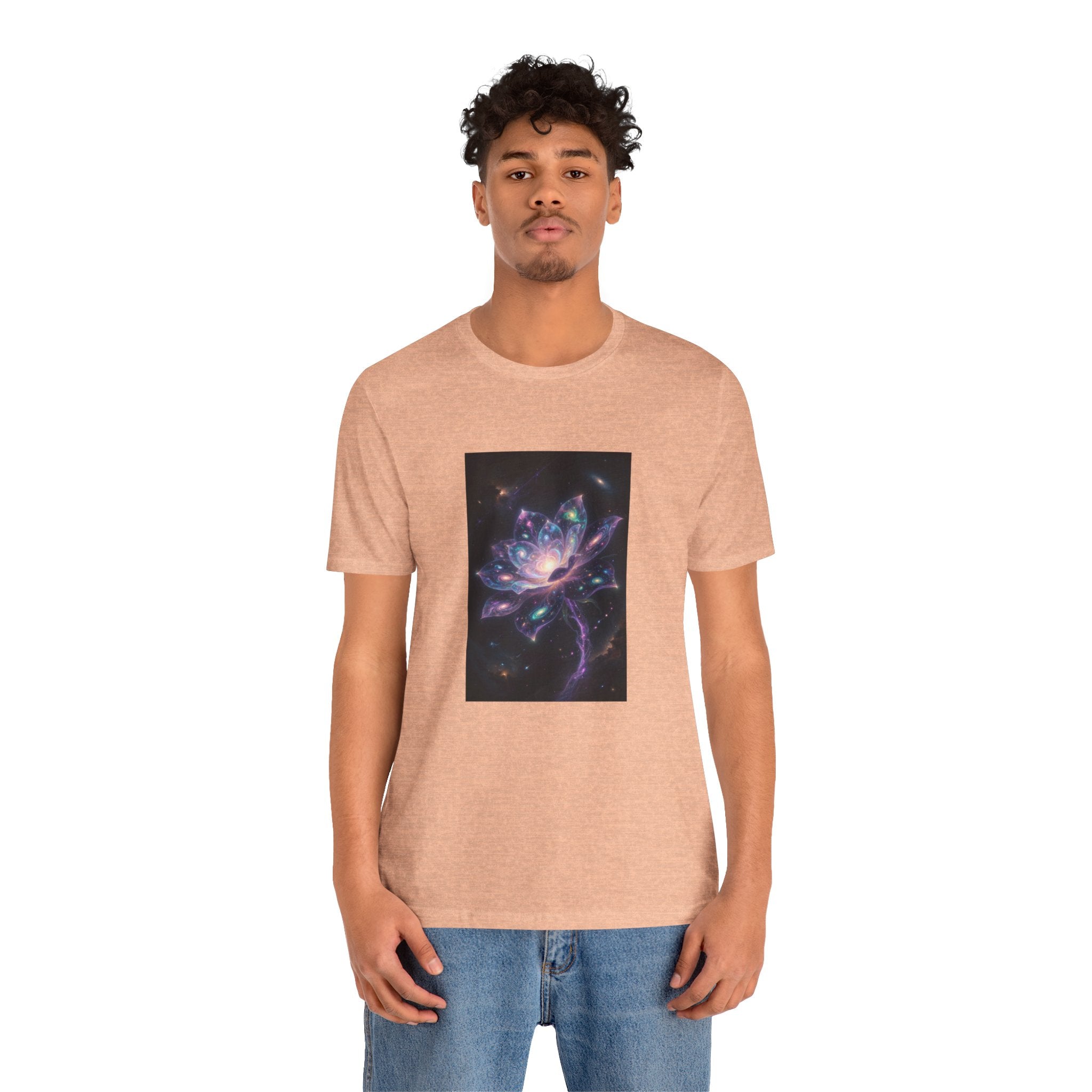 Cosmic Lotus Galaxy Flower T-Shirt Mystical Space Art