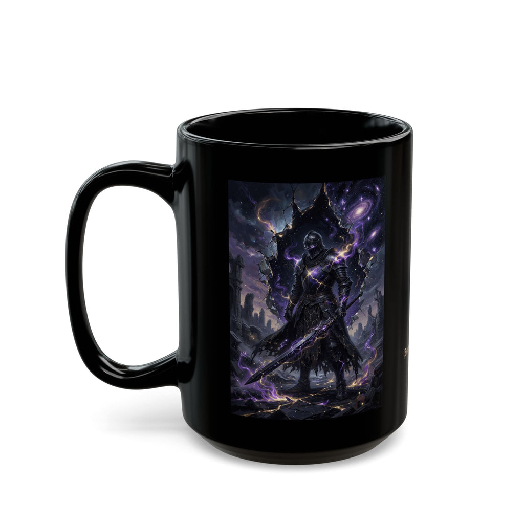 Void Knight Cosmic Armor Mug | Dark Fantasy Art Description