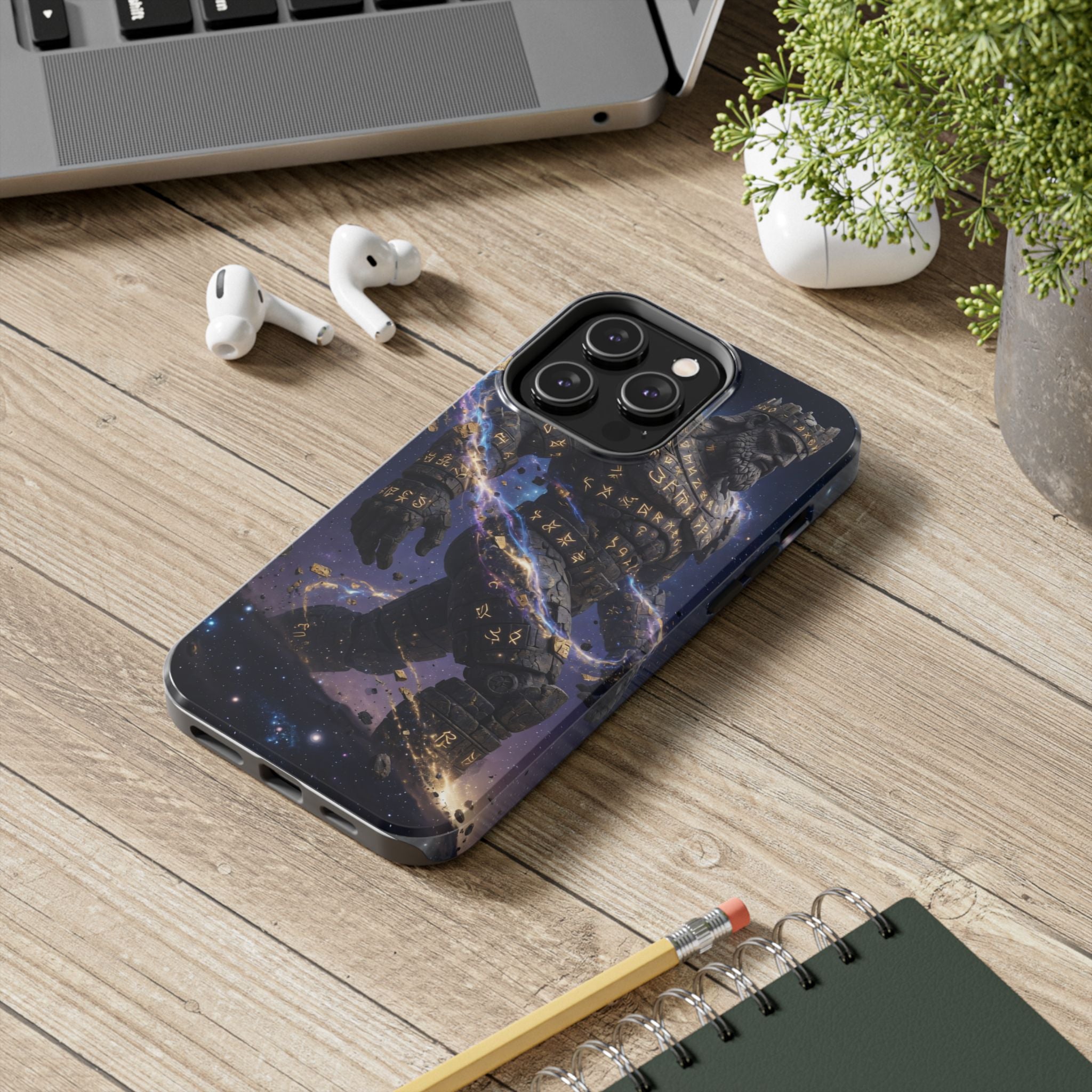 Rune Stone Titan Phone Case | Epic Cosmic Titan Art