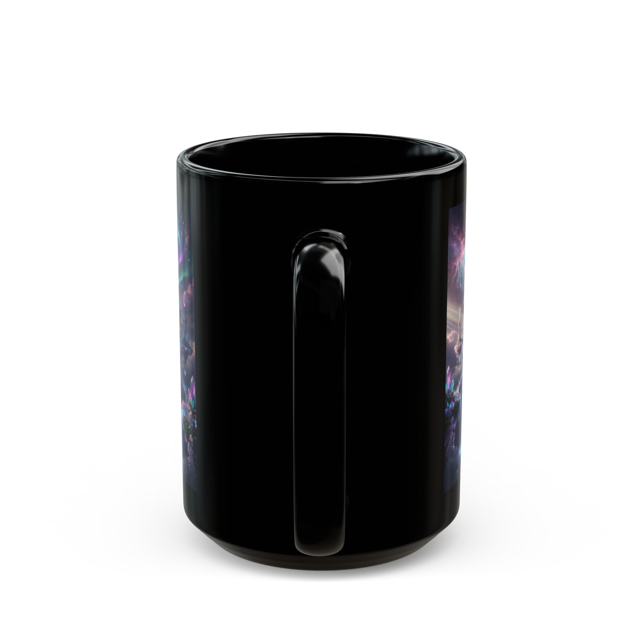 Floating Crystal Citadel Mug | Epic Fantasy City Art