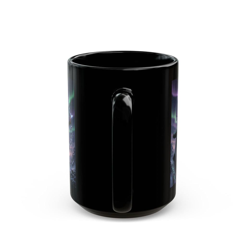 Aurora Elf Archer Mug  | Mystical Cosmic Fantasy Art