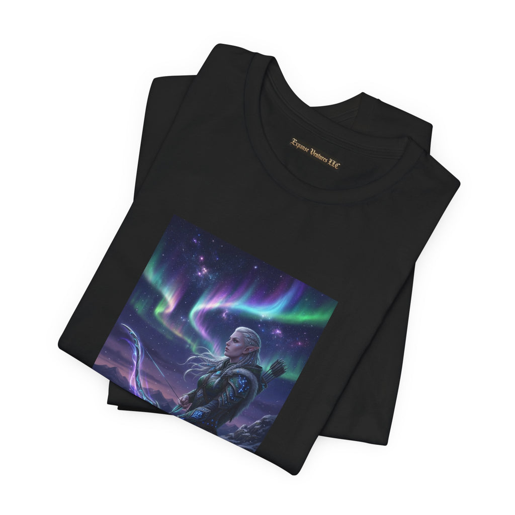 Frost Elf Archer T-Shirt  | Epic Cosmic Fantasy Art T-Shirt